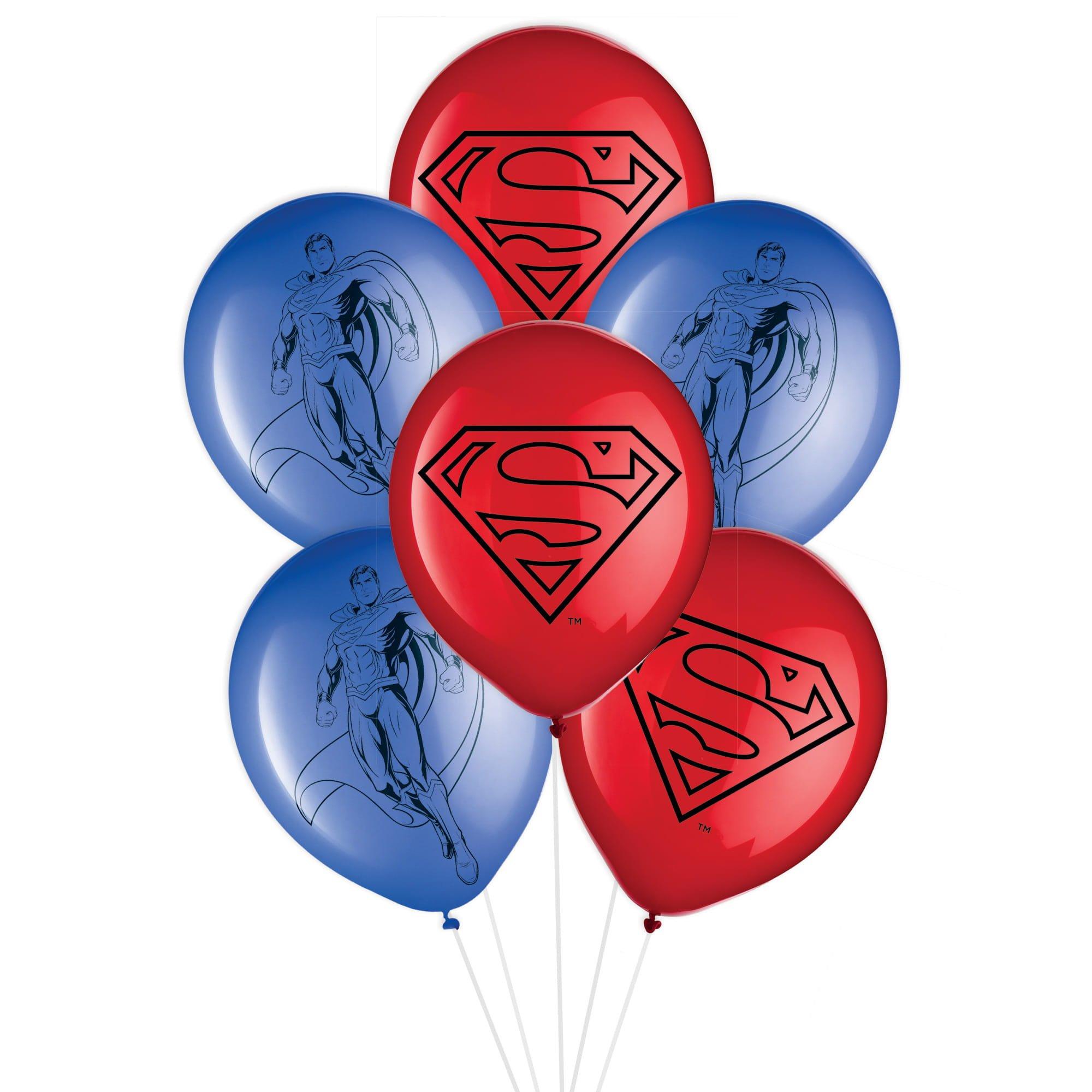 Superman Latex Balloons. 6ct
