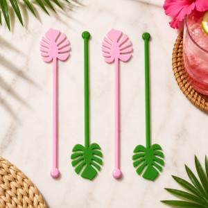 Royal Palm Tropical Drink Stirrers. 7.75in. 4ct