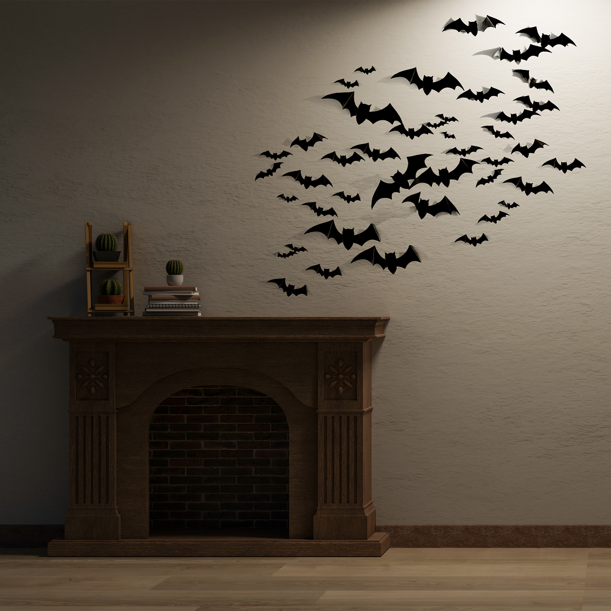 Black Bat Paper Cutouts. 50ct