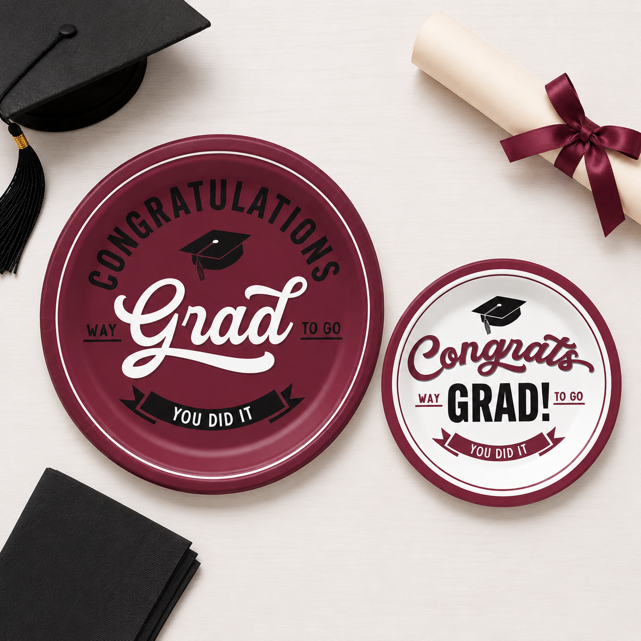 School Spirit Paper Plates. 8ct. Assorted Colors - Image 5