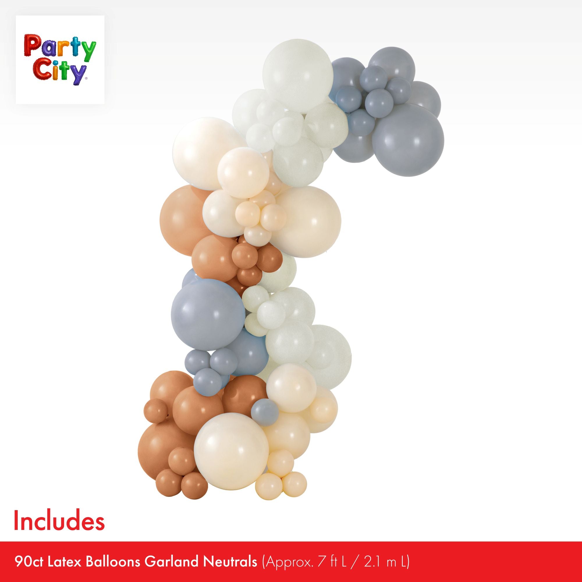 Air-Filled Latex Balloons Garland Neutrals. 90pc - Image 5