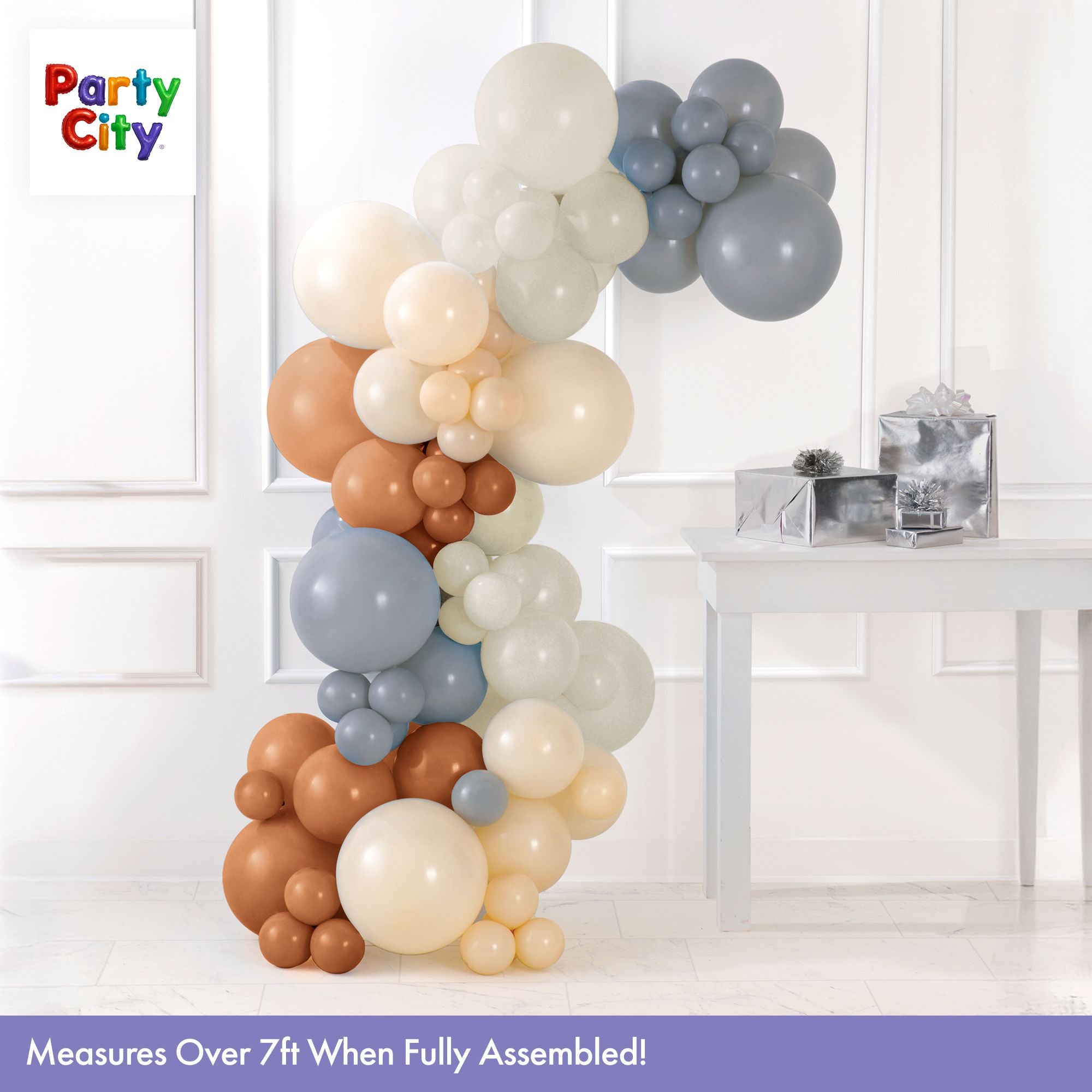 Air-Filled Latex Balloons Garland Neutrals. 90pc - Image 4