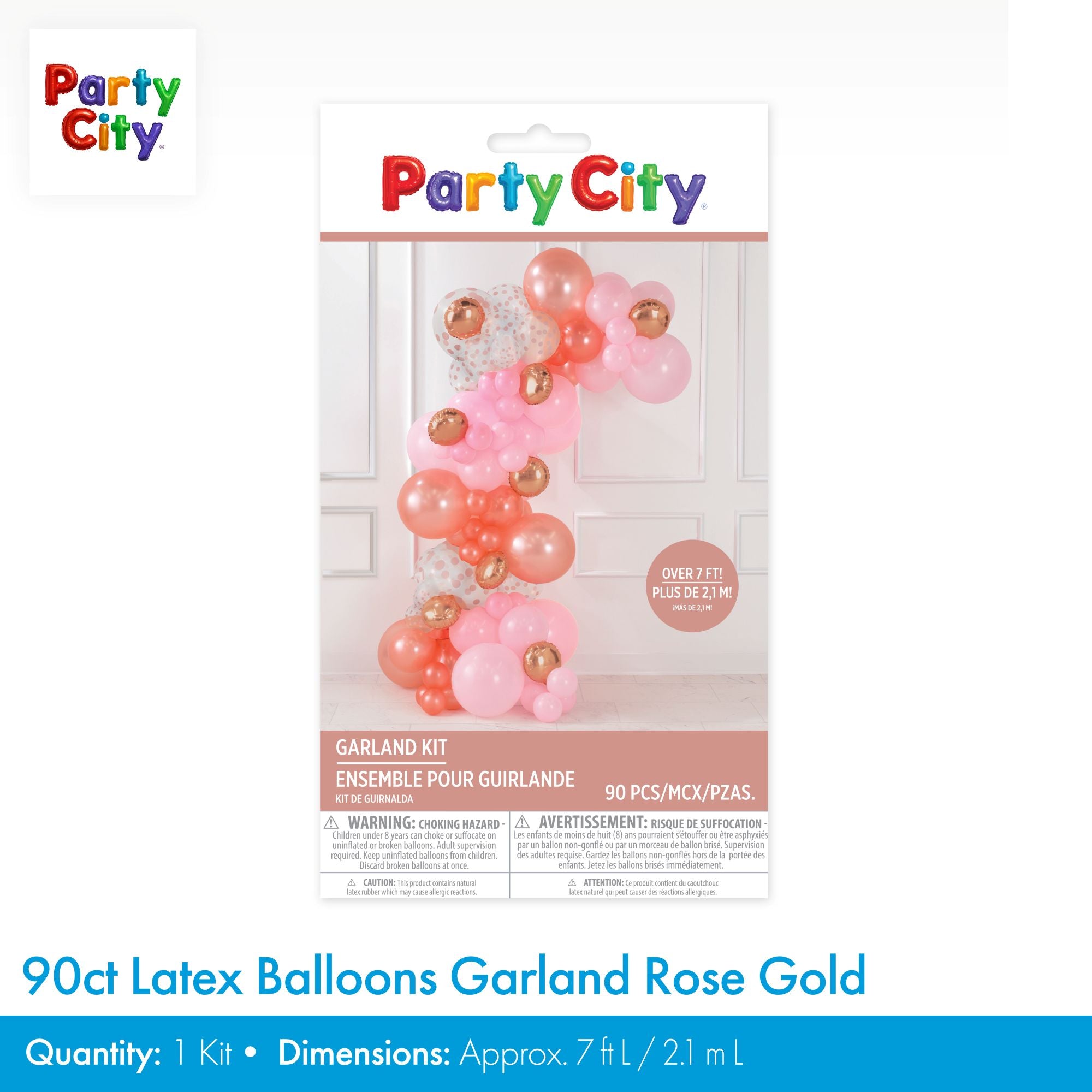 Air-Filled Latex Balloons Garland Rose Gold. 90pc - Image 3