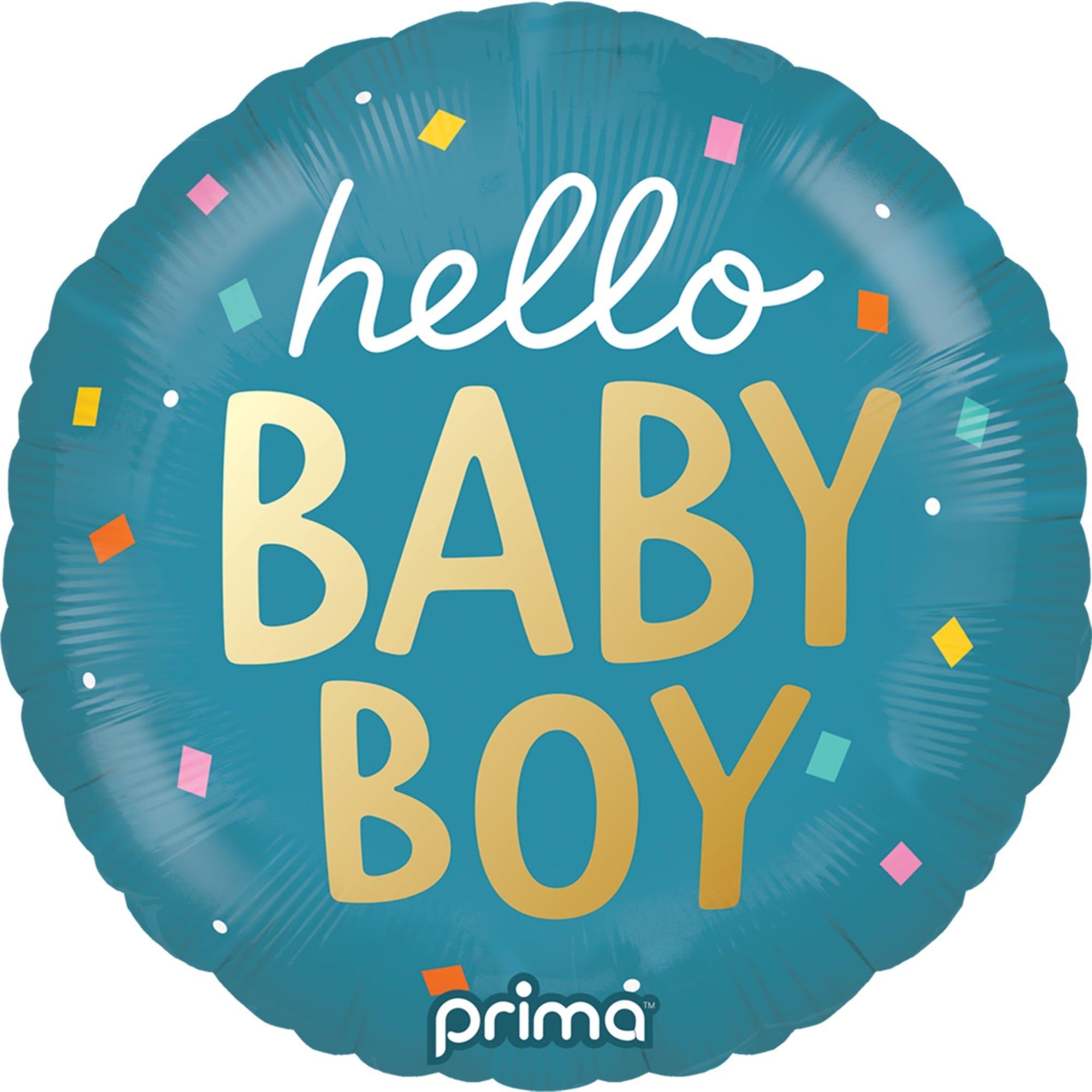 18in Round Hello Baby Foil Balloon. Assorted Colors - Image 6