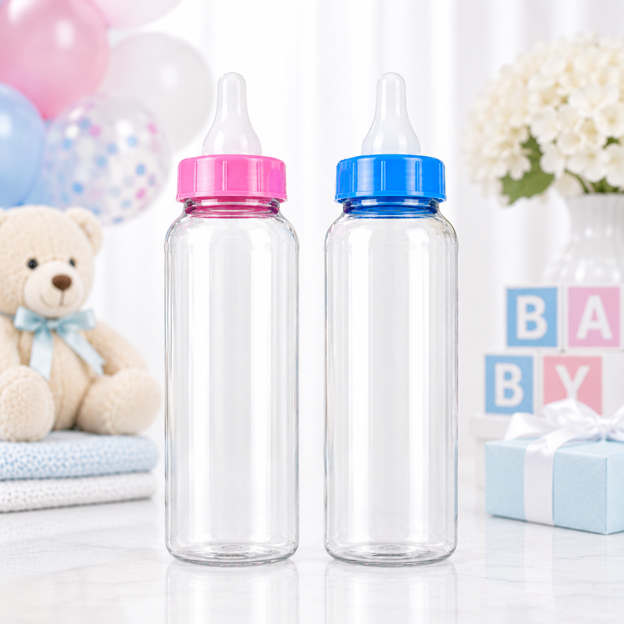 Baby Bottle Bank. 11in. Assorted Colors - Image 2