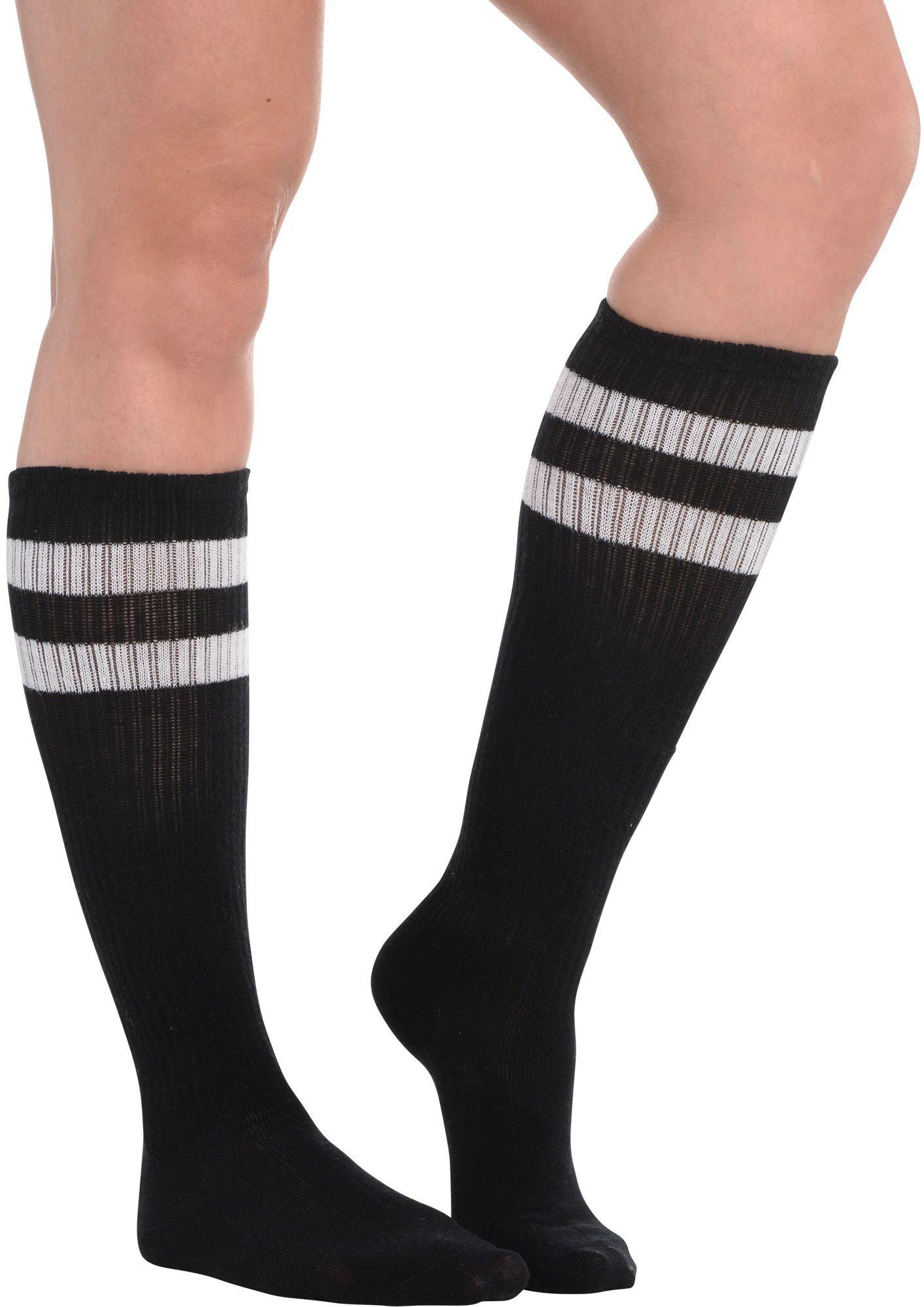 Stripe Athletic Knee-High Socks. Assorted Colors - Image 11