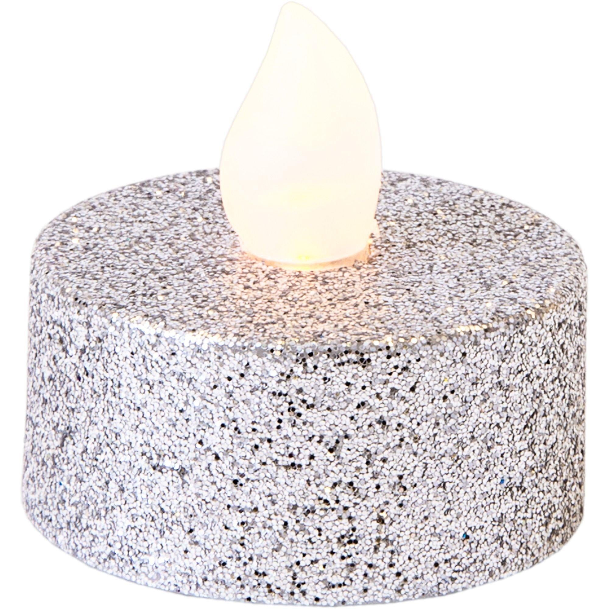 Glitter Tealight Flameless LED Candles. 10ct. Assorted Colors - Image 7