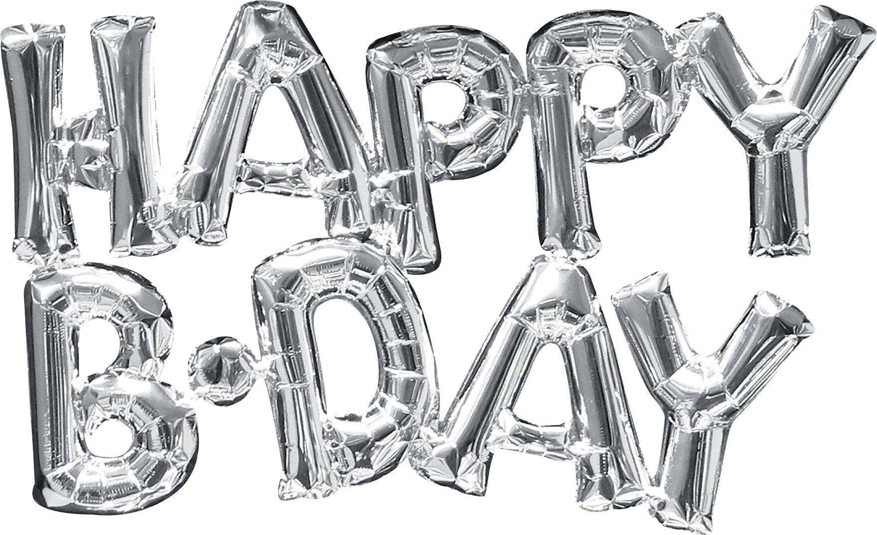 Air-Filled Happy B-Day Letter Balloon Banners. 2pc. Assorted Colors - Image 8