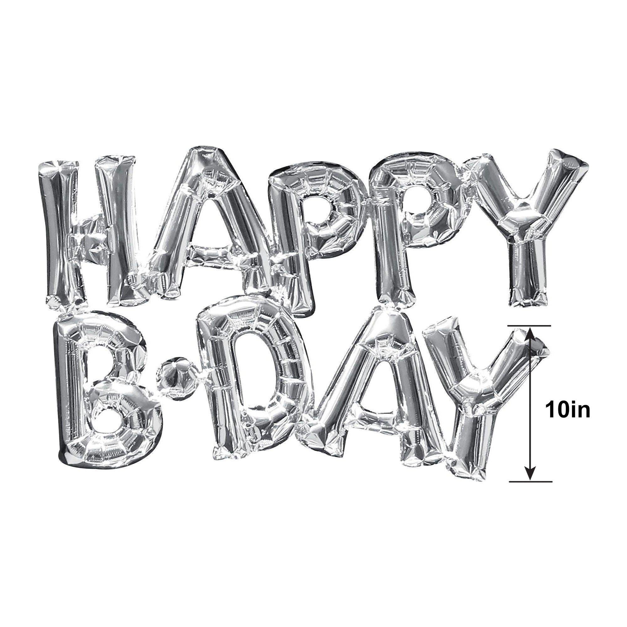 Air-Filled Happy B-Day Letter Balloon Banners. 2pc. Assorted Colors - Image 11