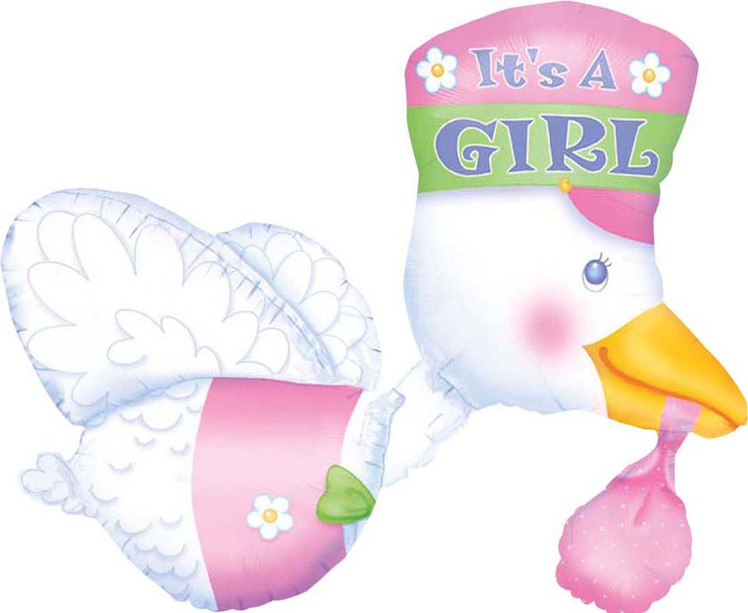 Stork Baby Shower Balloon. 32in. Assorted Colors - Image 3