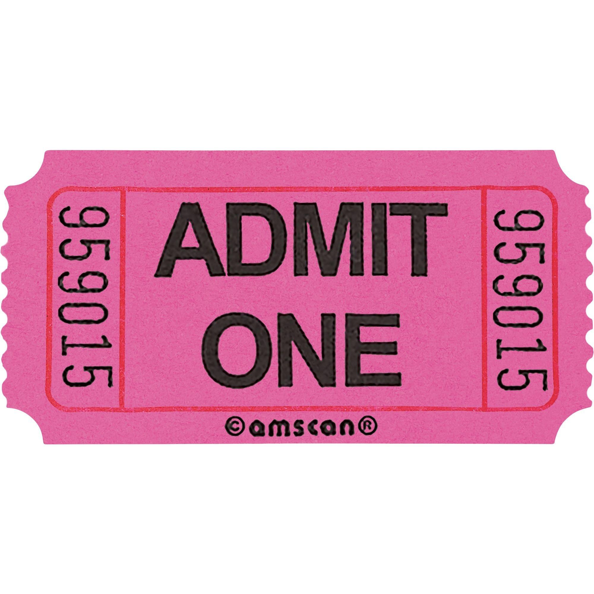 Admit One Single Roll Tickets. 1000ct. Assorted Colors - Image 5