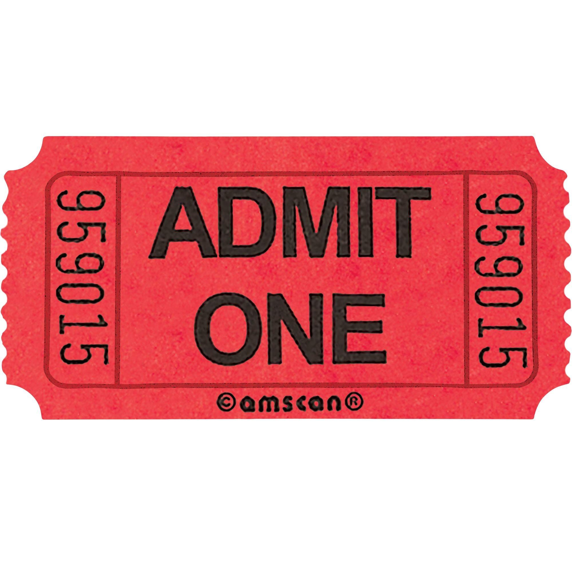 Admit One Single Roll Tickets. 1000ct. Assorted Colors - Image 6