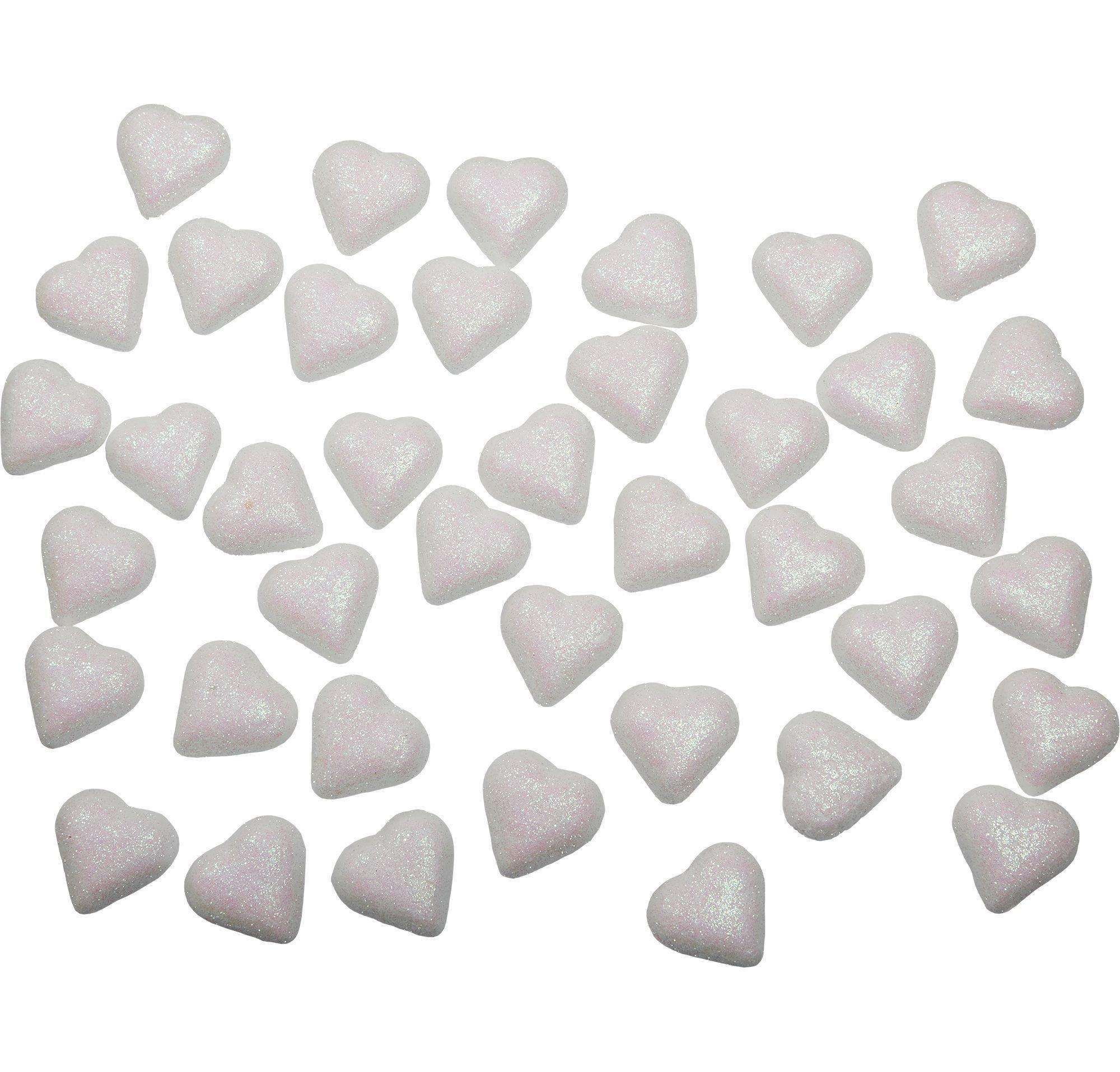 Glitter Hearts Table Scatter. 40ct. Assorted Colors