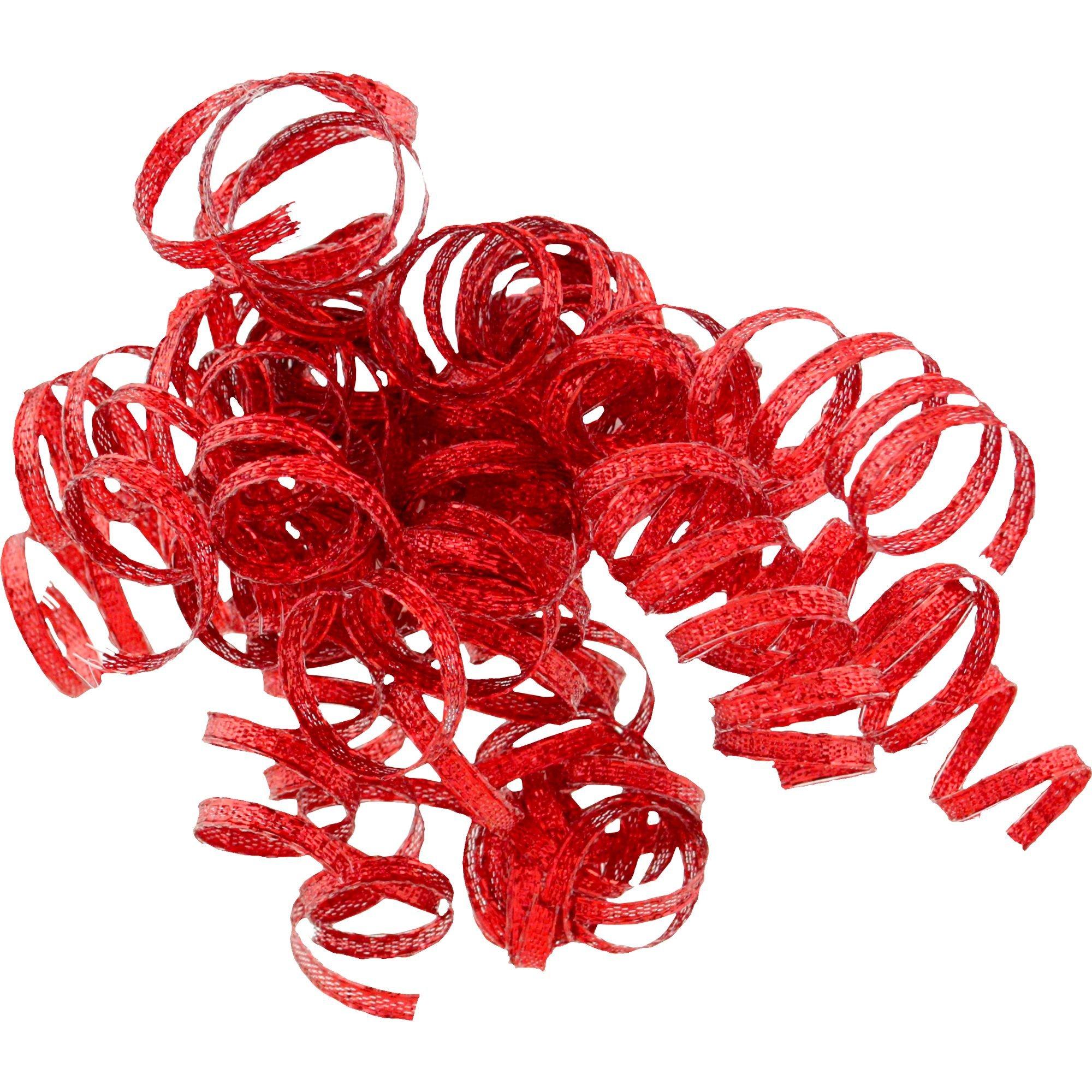 Glitter Curled Gift Ribbons. Assorted Colors