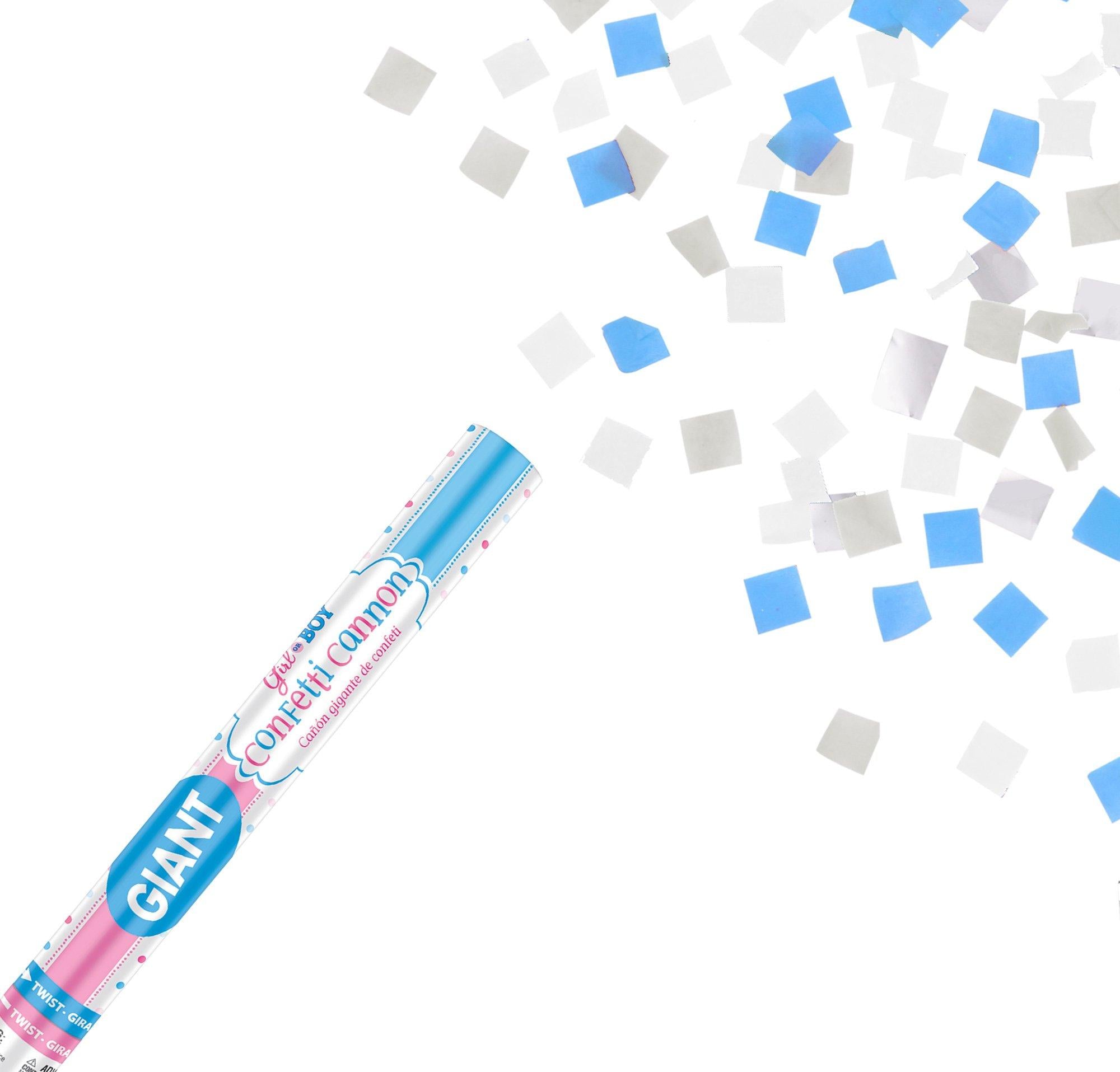 Gender Reveal Confetti Cannon. Assorted Colors