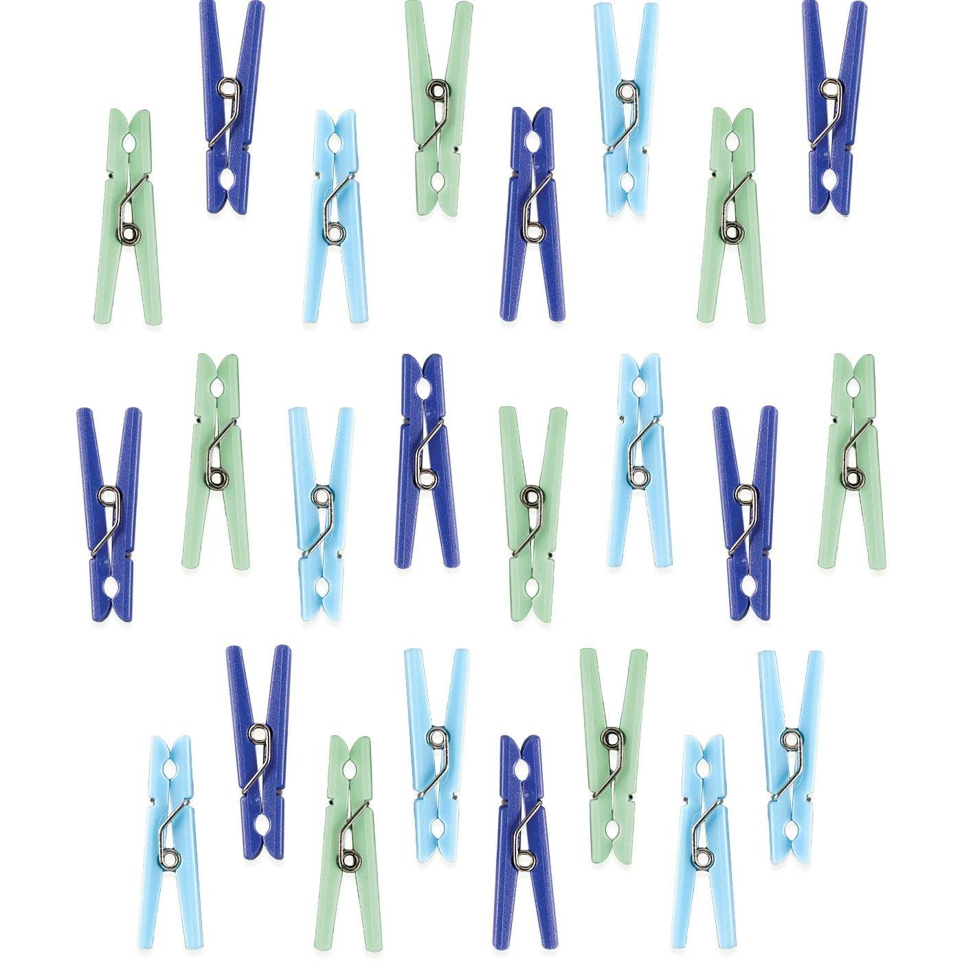 Mini Clothespin Baby Shower Favor Charms. 24ct. Assorted Colors - Image 2