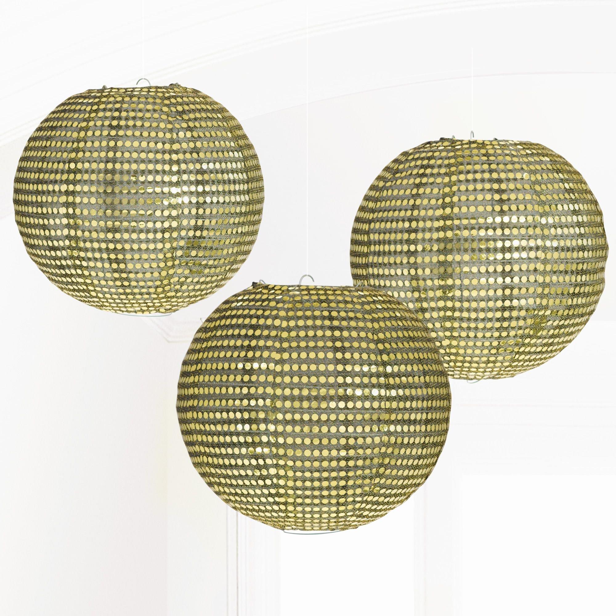 Paper Lanterns. 9 1/2in. 3ct. Assorted Colors - Image 2