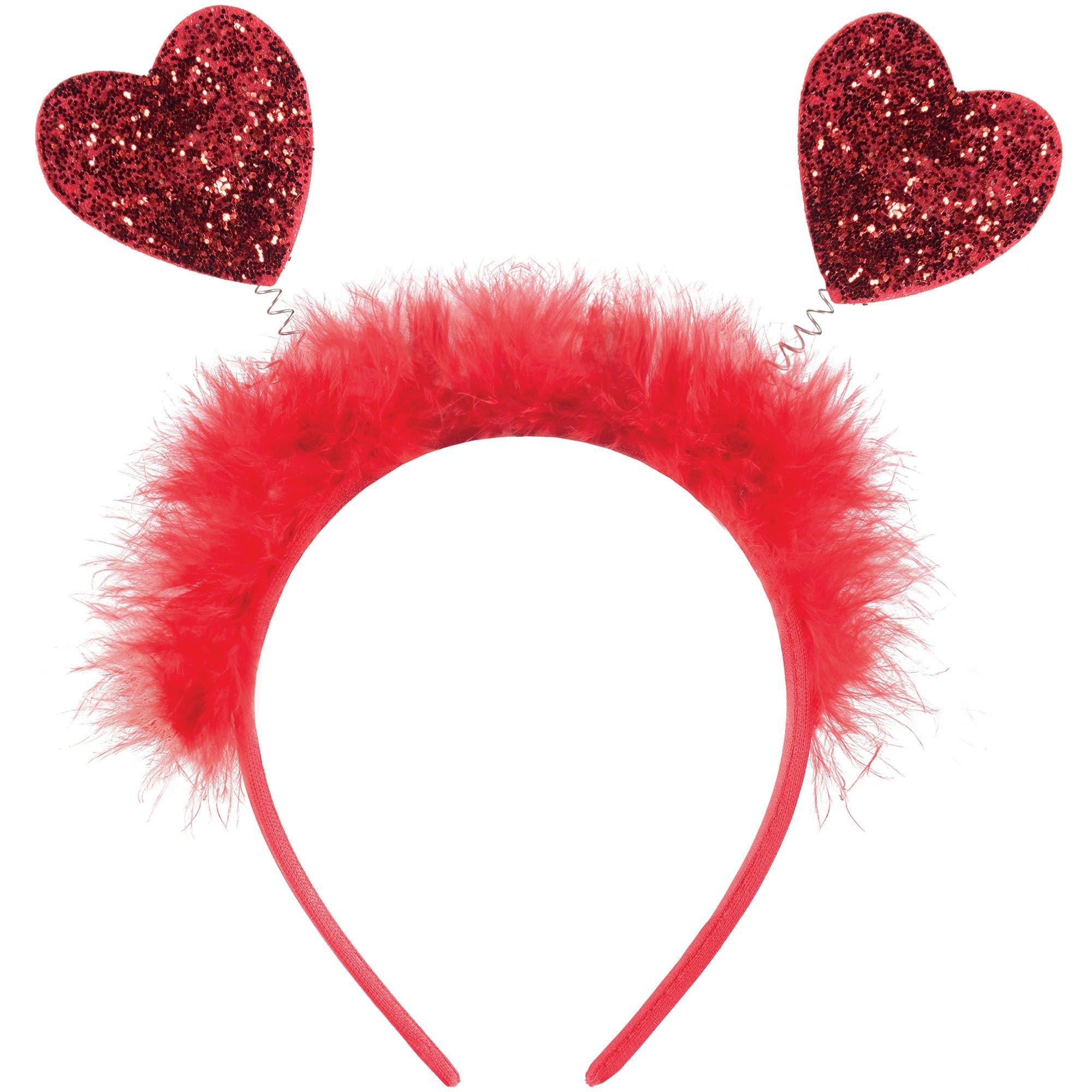 Glitter Heart Valentine's Day Head Bopper. Assorted Colors