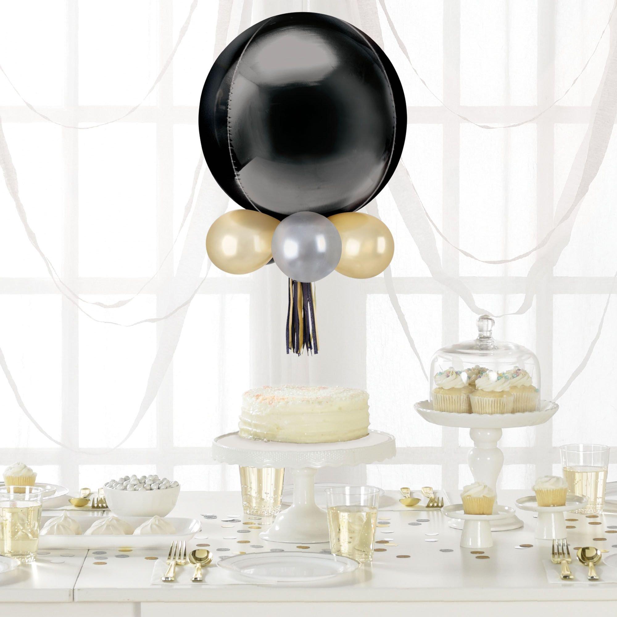 Air-Filled Orbz Foil & Latex Balloon Chandelier Kit. Assorted Colors - Image 2