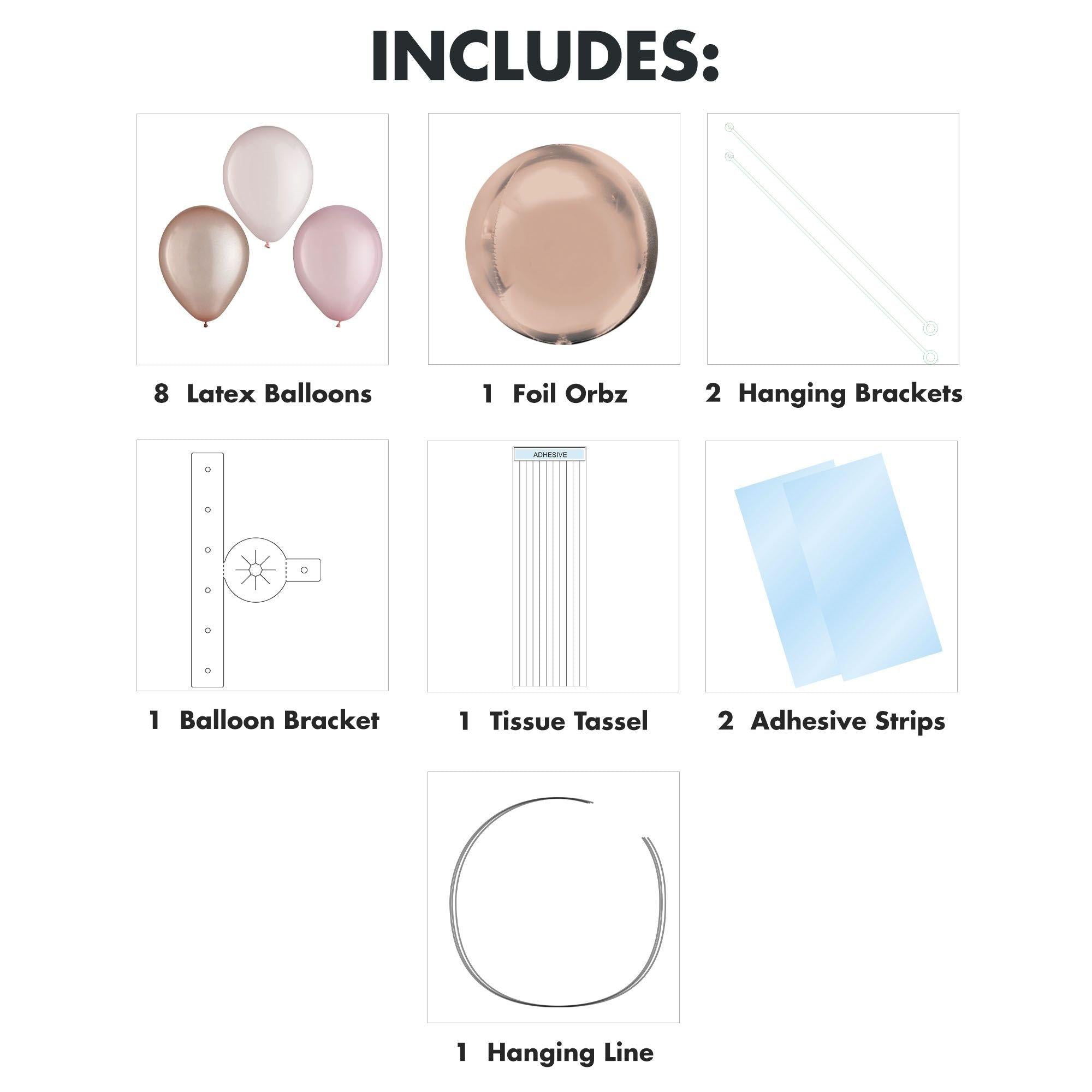 Air-Filled Orbz Foil & Latex Balloon Chandelier Kit. Assorted Colors - Image 6