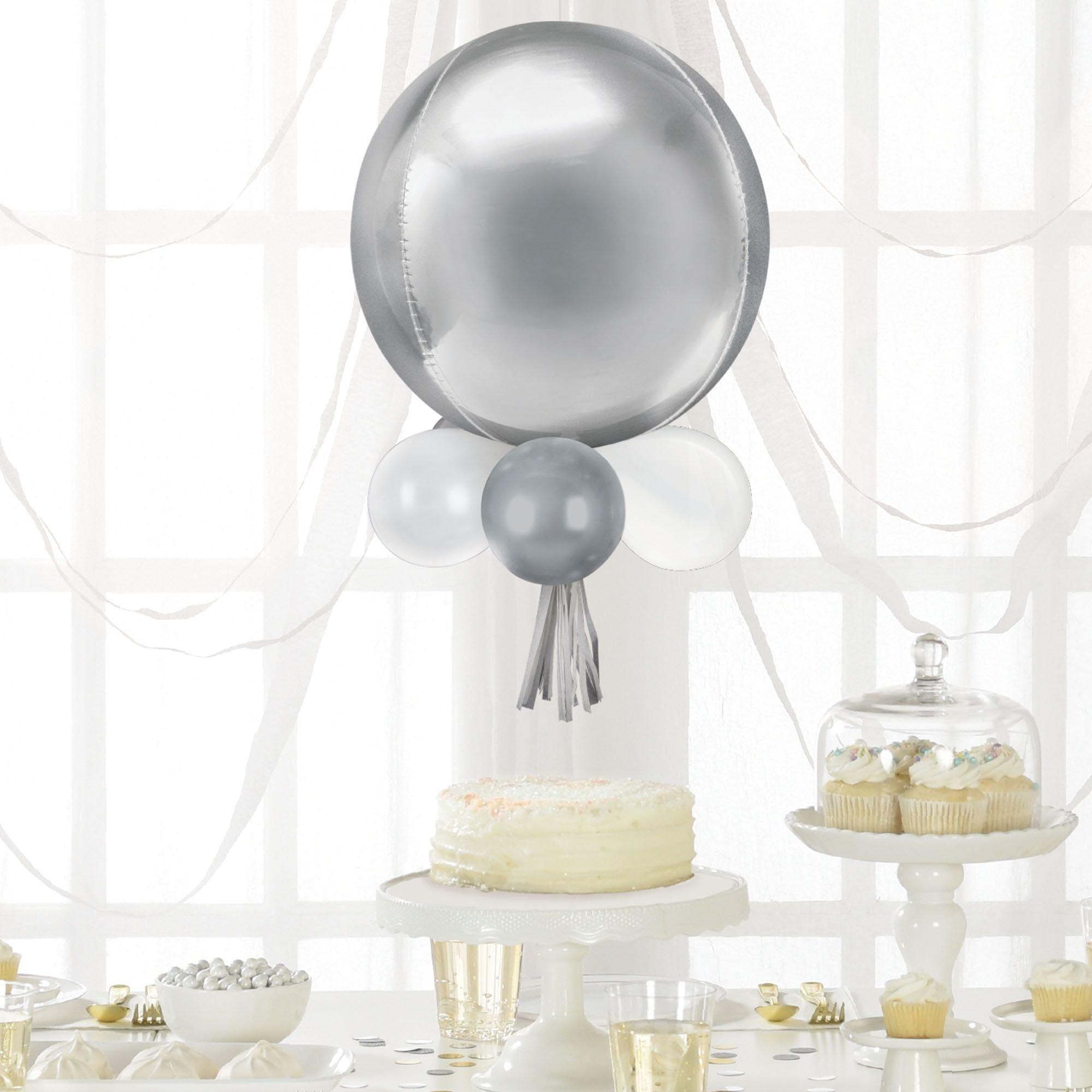 Air-Filled Orbz Foil & Latex Balloon Chandelier Kit. Assorted Colors - Image 8