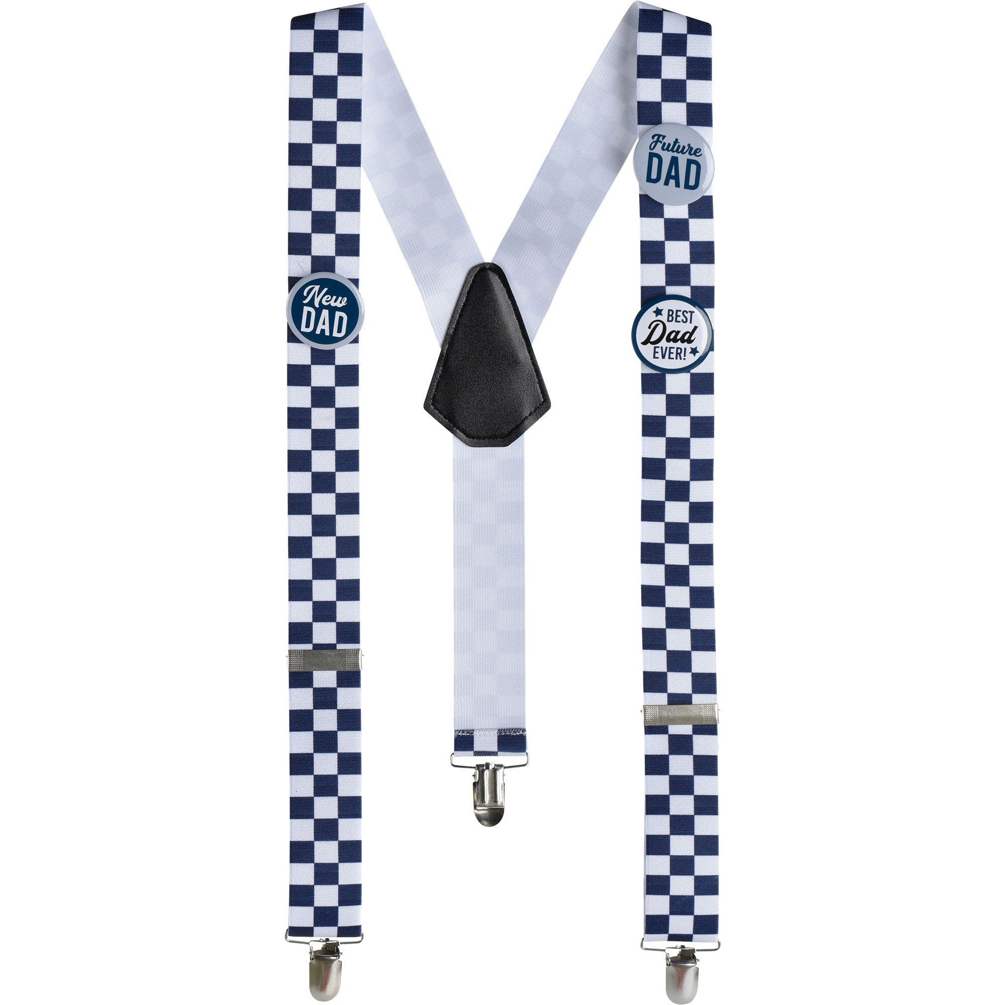 Checker Baby Shower Suspenders. Assorted Colors - Image 2