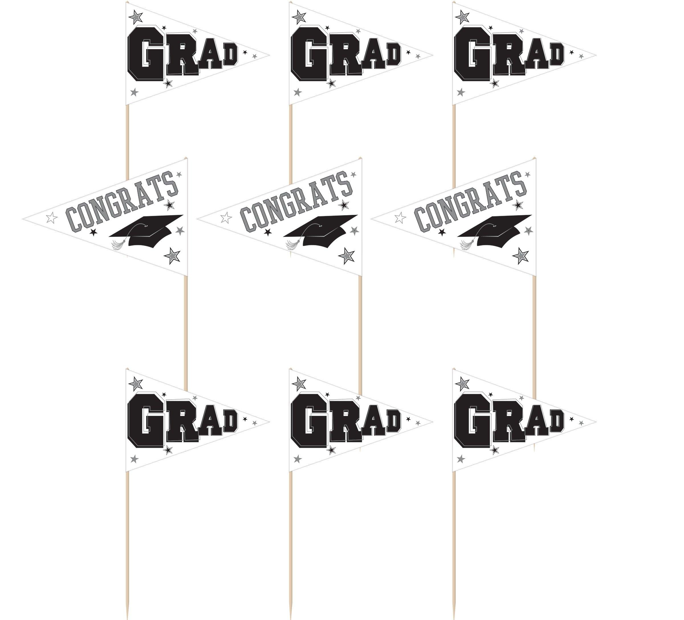 Congrats Grad Party Picks. 3in. 36ct. Assorted Colors - Image 8