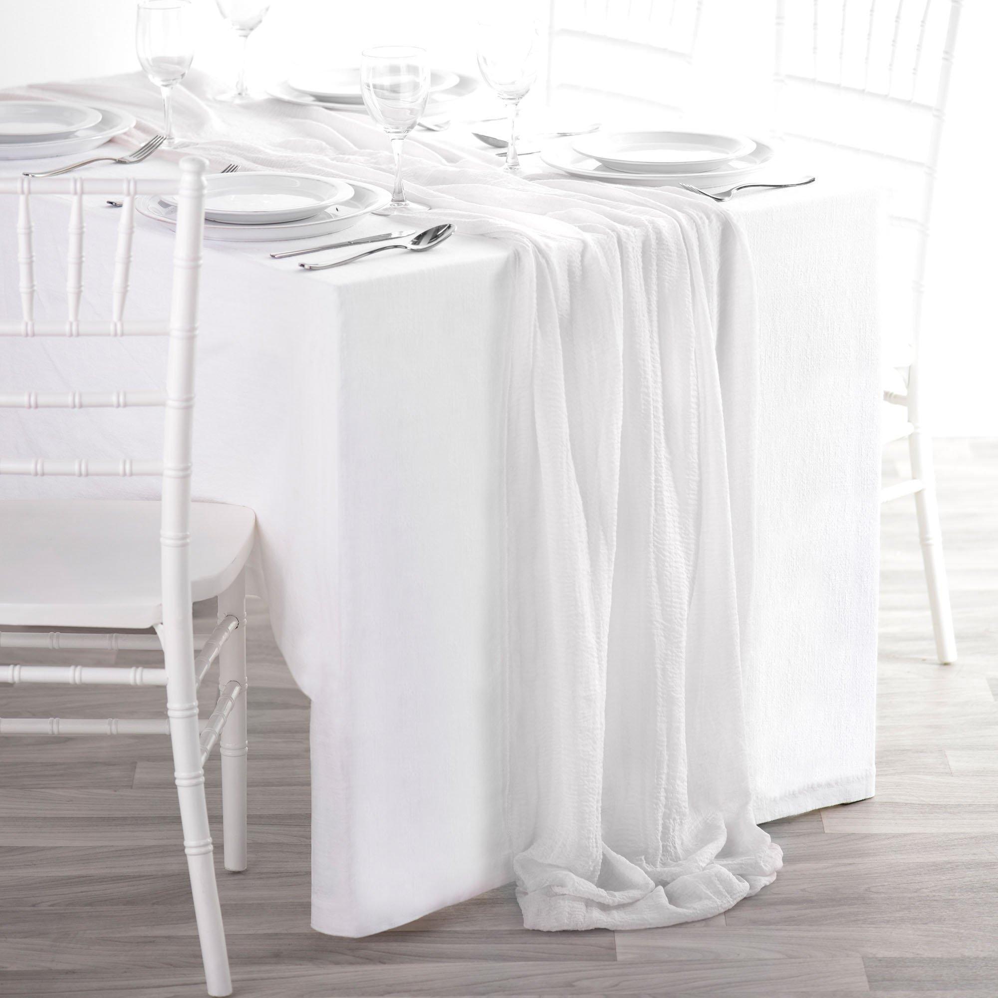 Gauze Fabric Table Runner. 10ft. Assorted Colors - Image 3