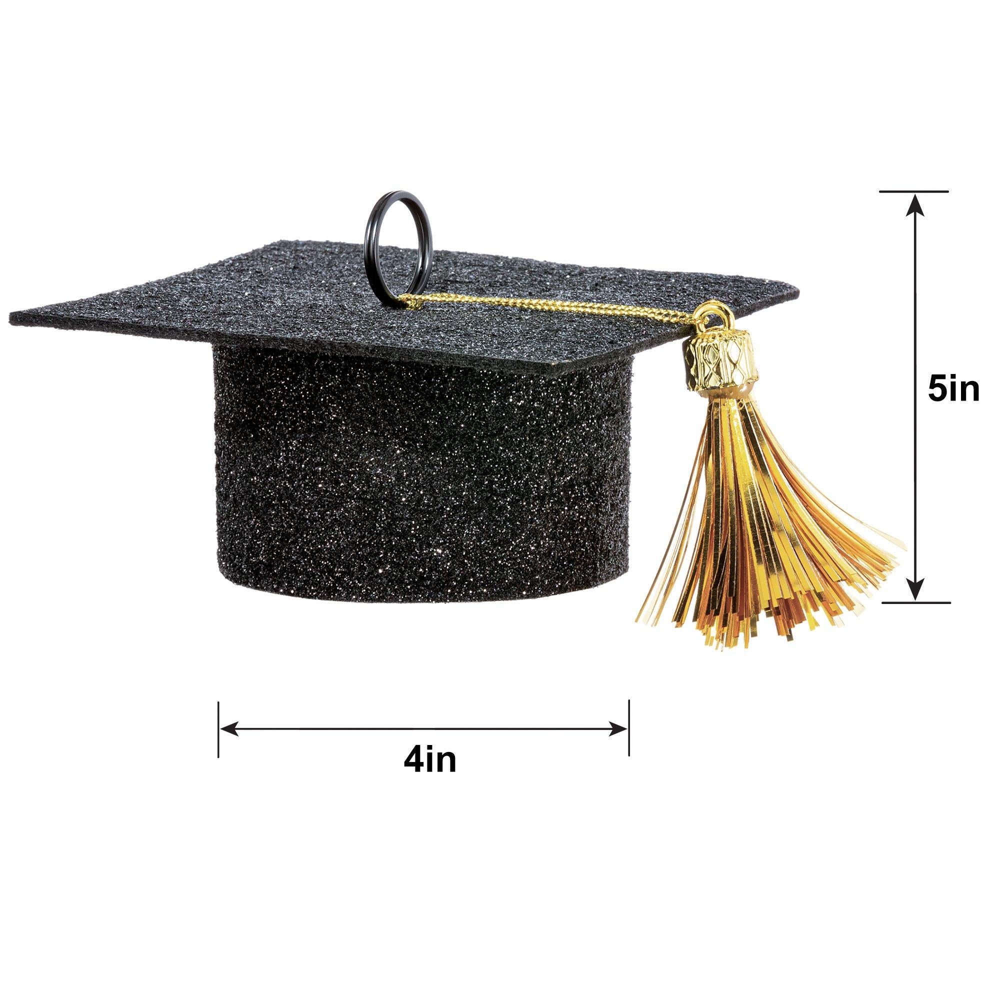 Glitter Graduation Cap Balloon Weight. 5.9oz. Assorted Colors - Image 10