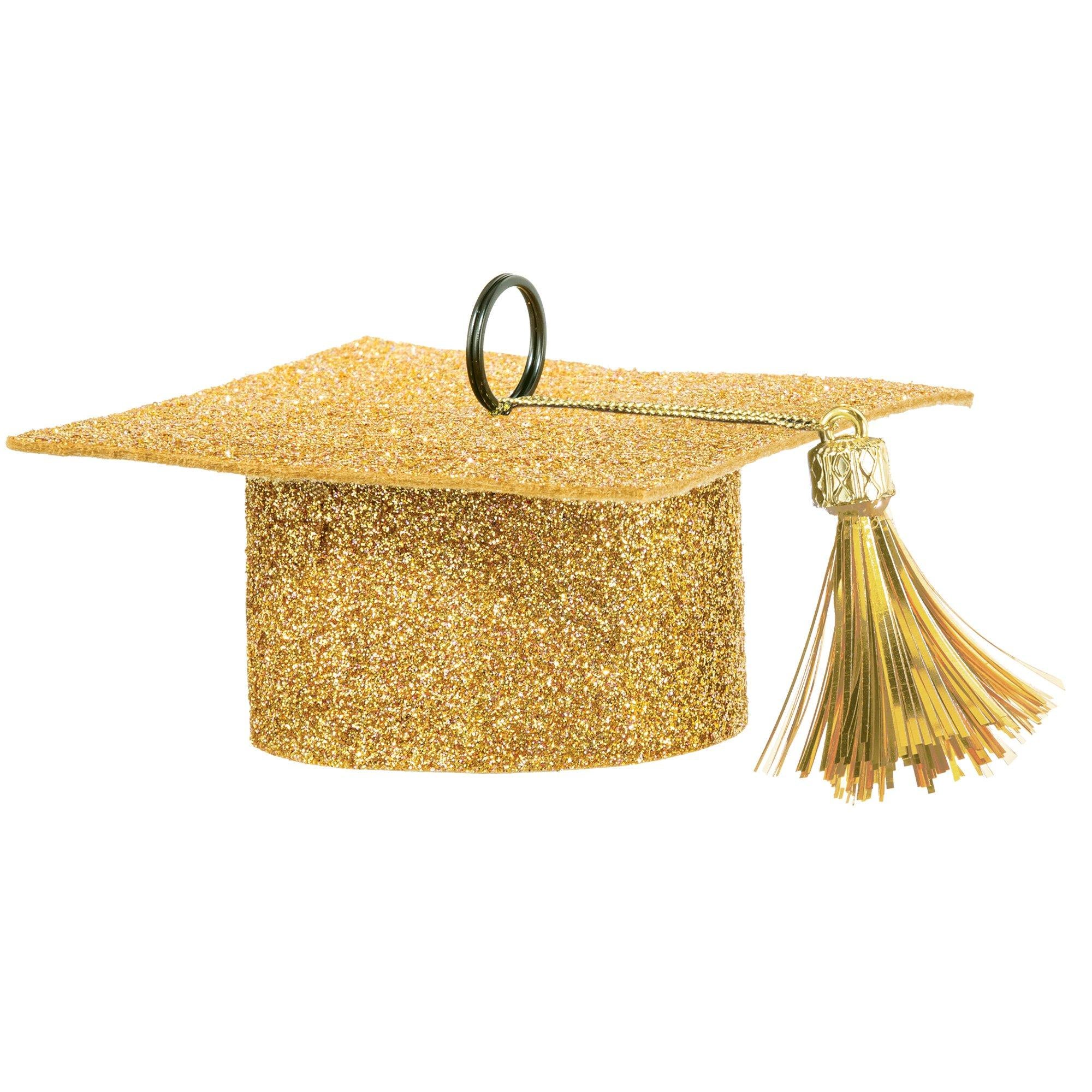 Glitter Graduation Cap Balloon Weight. 5.9oz. Assorted Colors - Image 8
