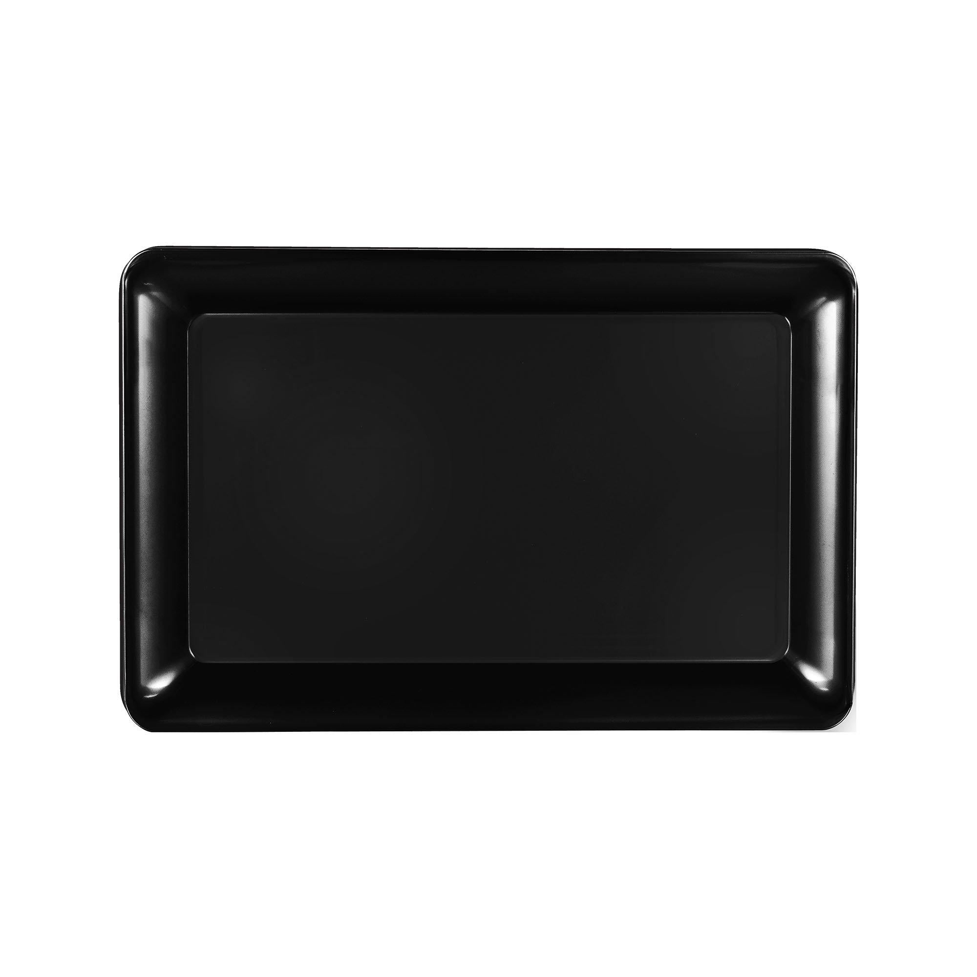 Medium Plastic Rectangular Platter. 9.25in x 14.25in. Assorted Colors - Image 2