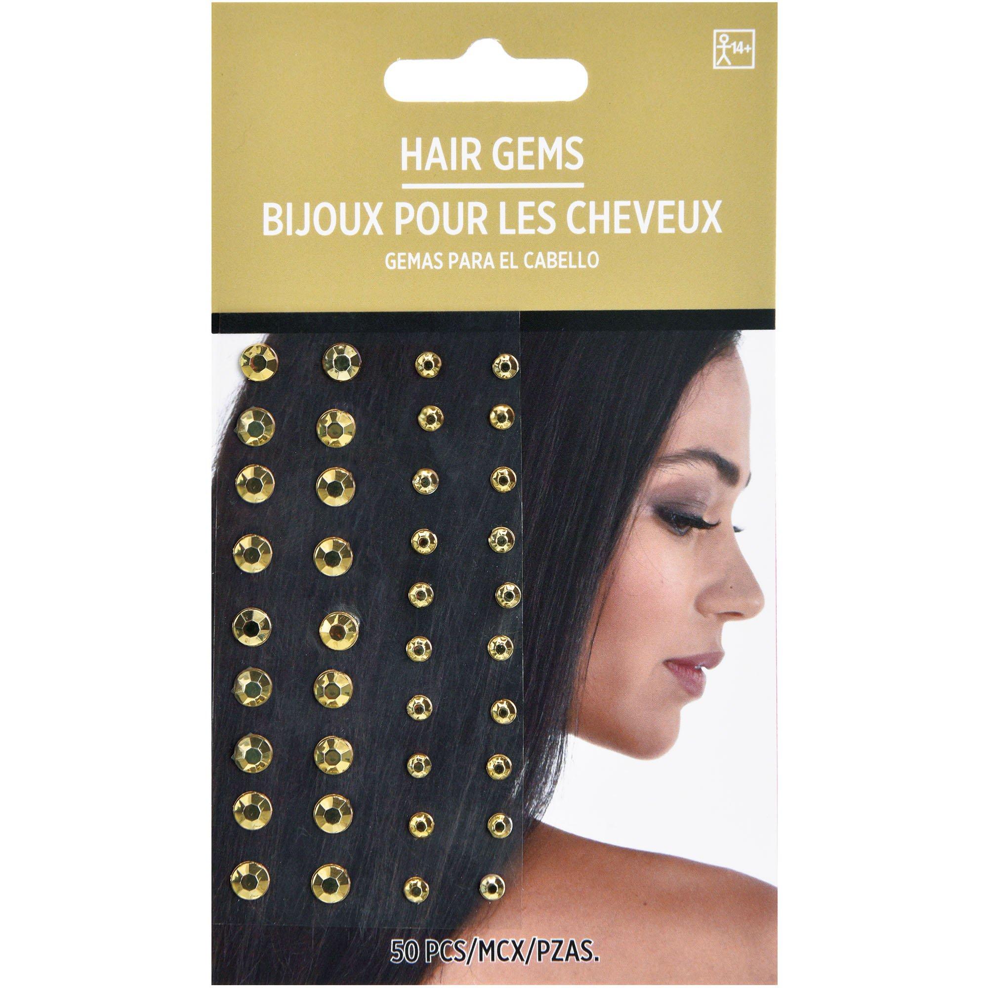 Hair Gems. 50pc. Assorted Colors