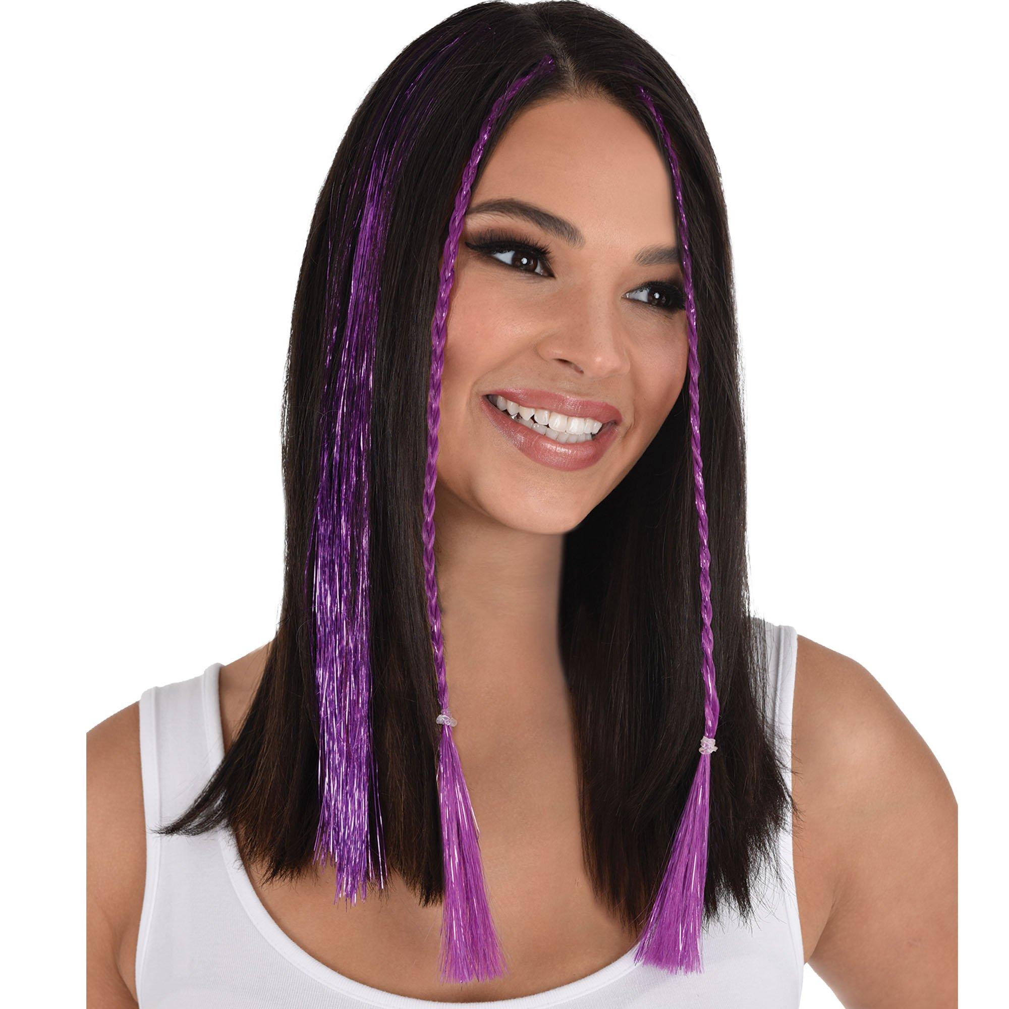 Tinsel Hair Extensions. 3pc. Assorted Colors