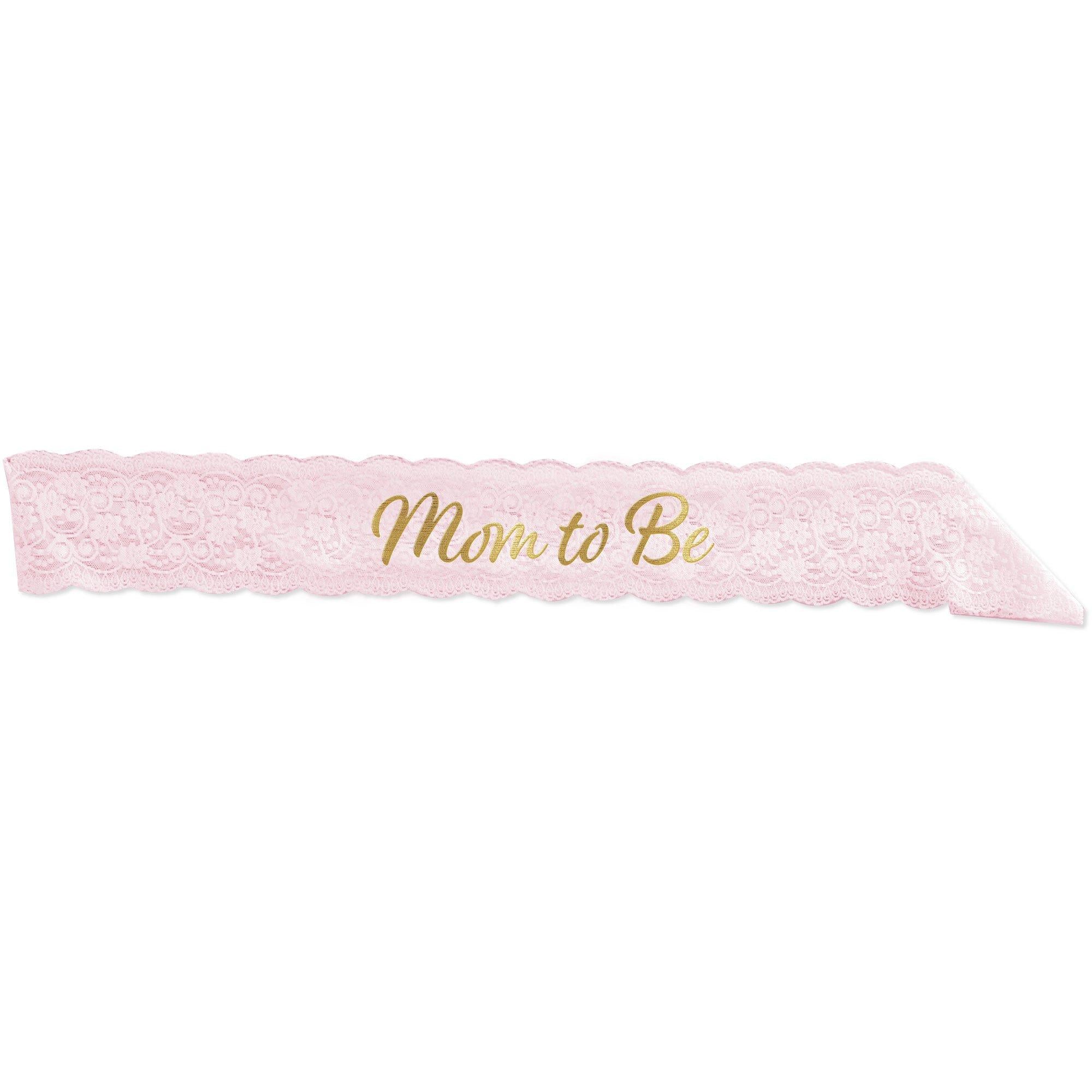 Pink Lace Mom to Be Sash. 28.5in. Assorted Colors - Image 3