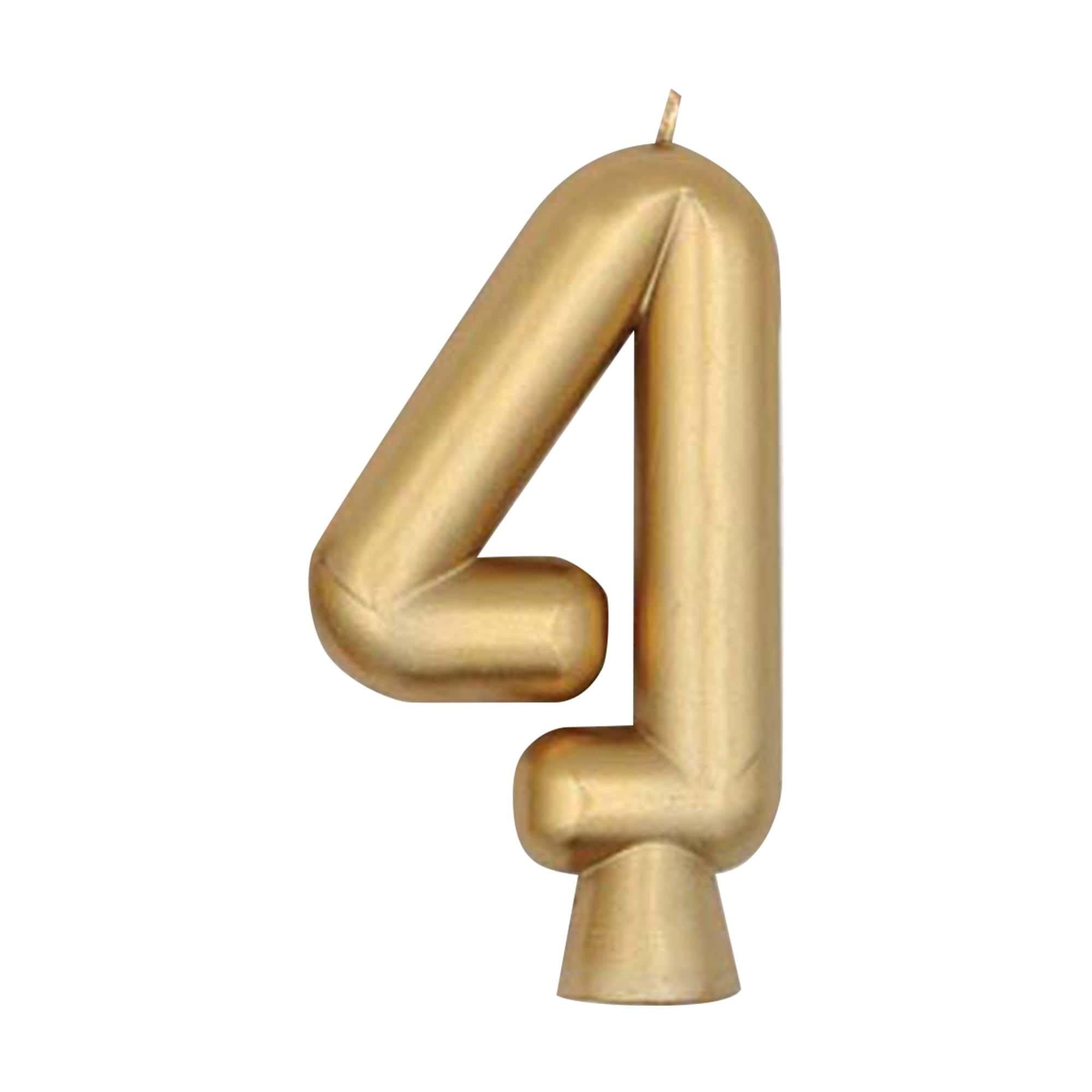 Birthday Number (0-9) Candle Gold Metallic. Assorted Colors - Image 9
