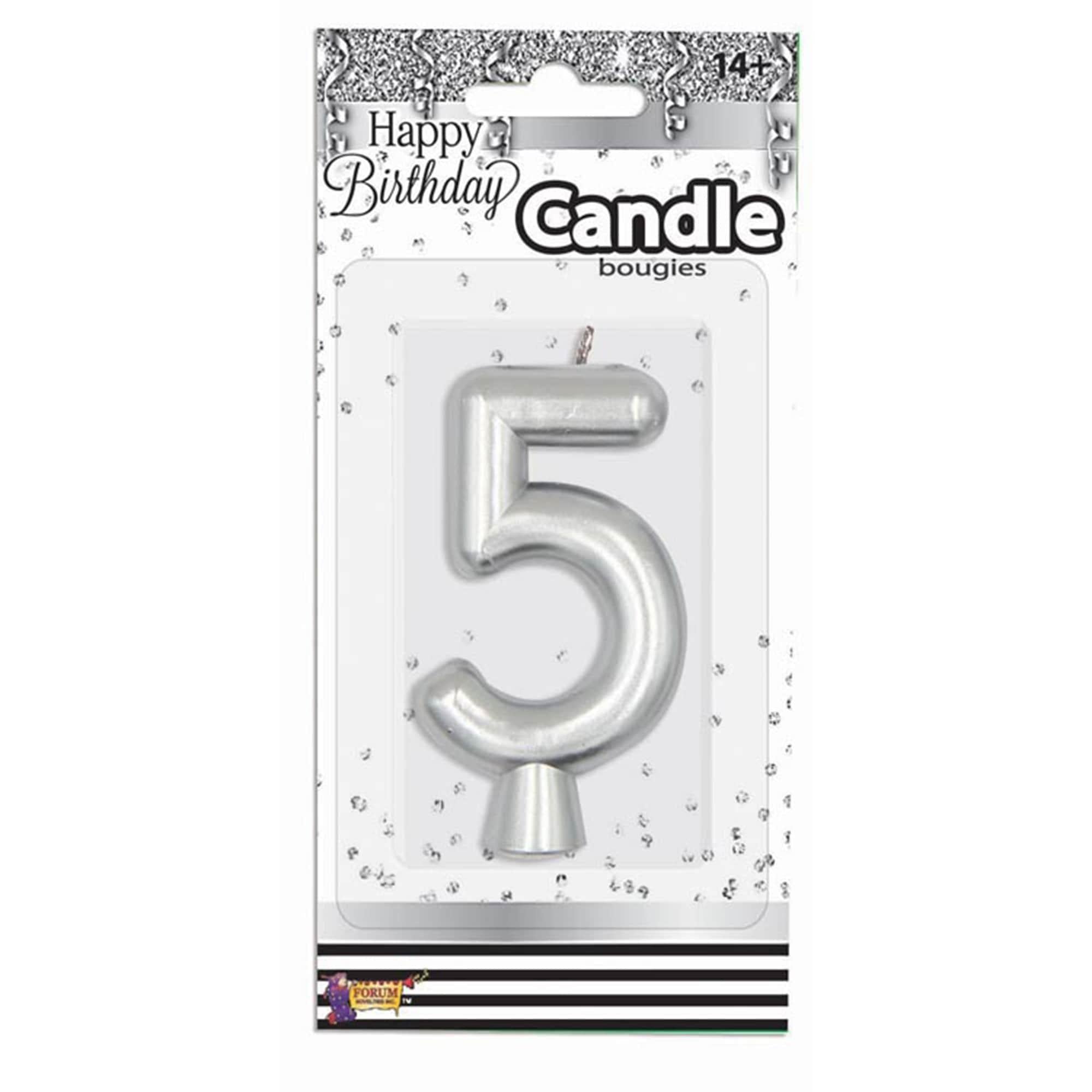 Birthday Number (0-9) Candle Gold Metallic. Assorted Colors - Image 22