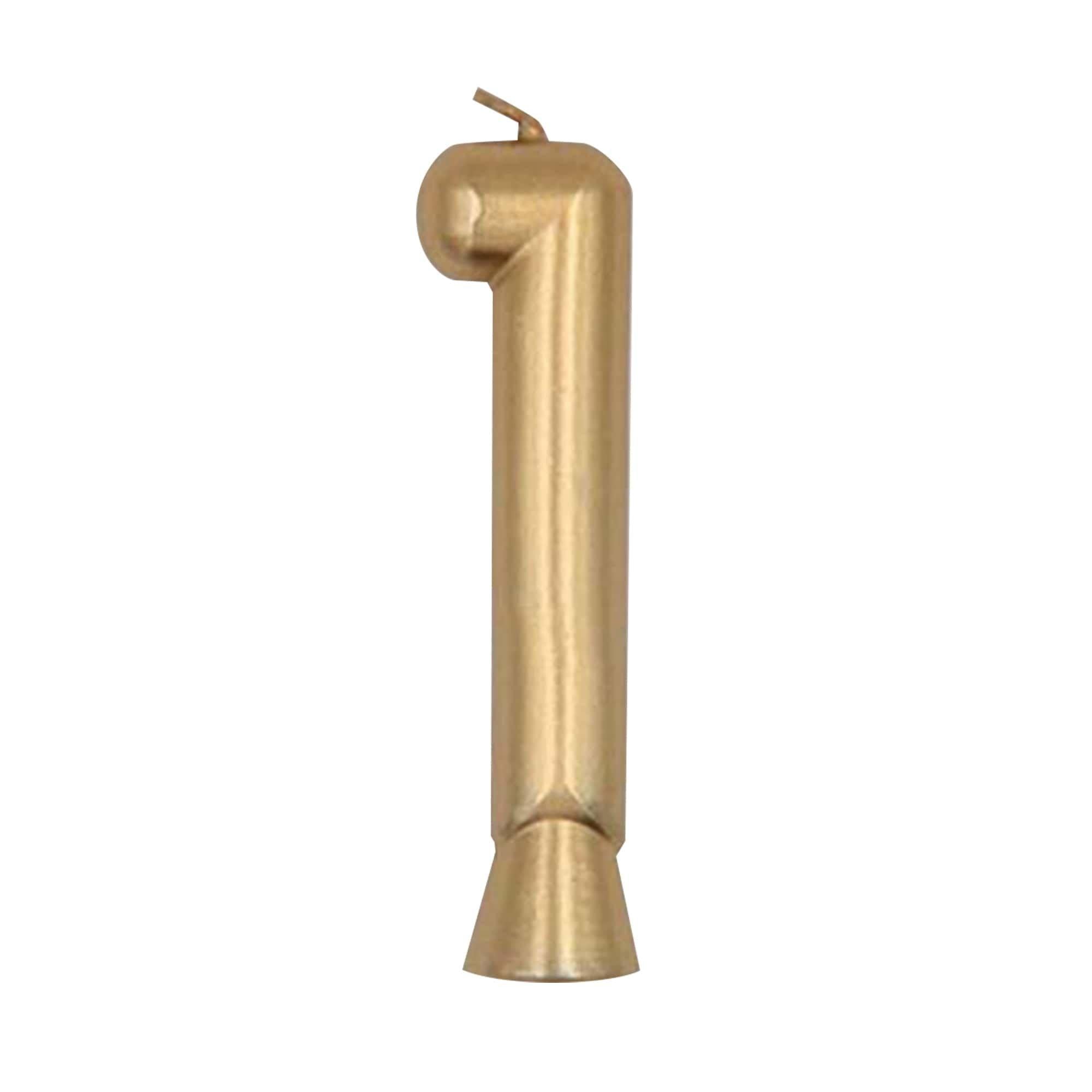 Birthday Number (0-9) Candle Gold Metallic. Assorted Colors - Image 3