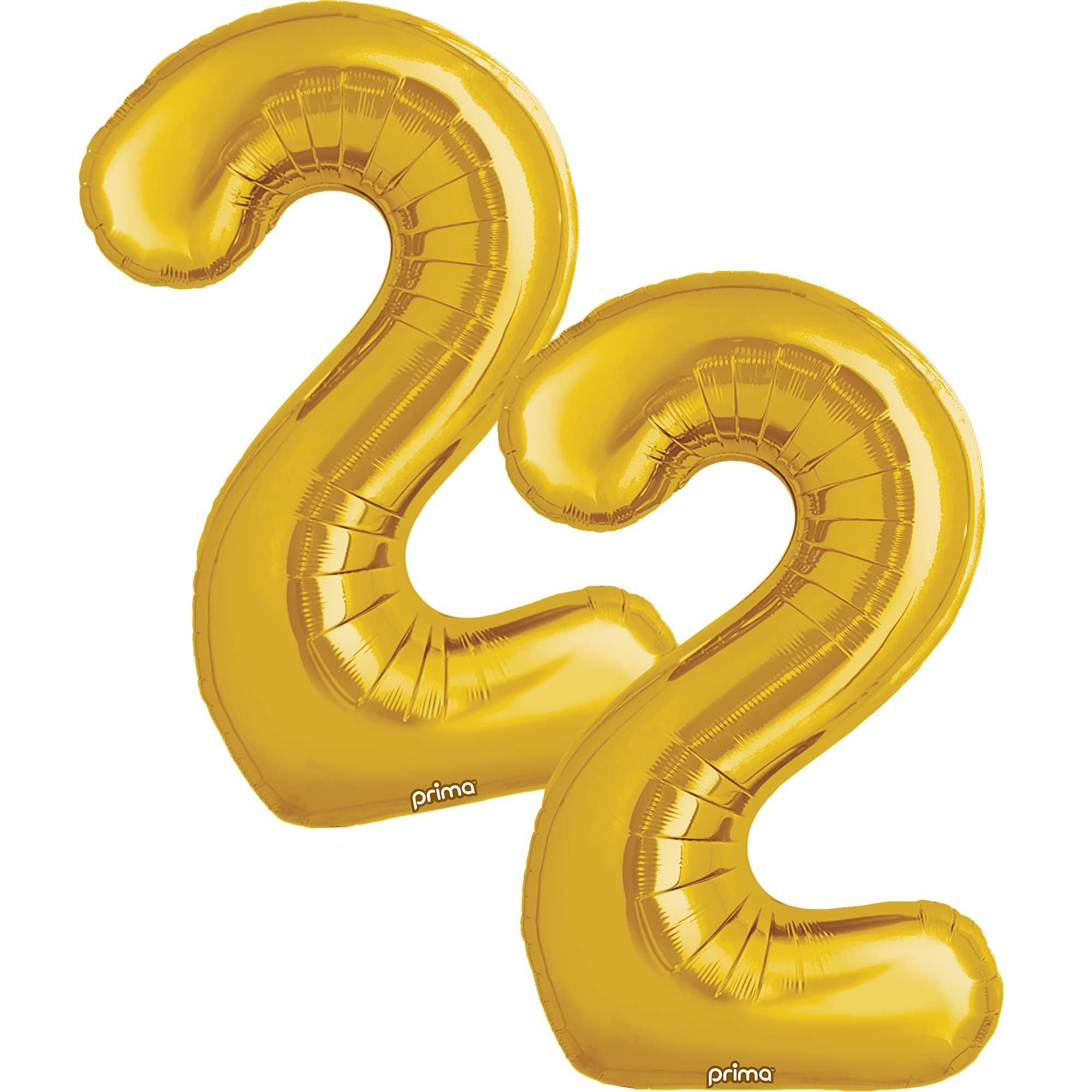 16in Air-Filled Number (0-9) Balloons. 2ct. Assorted Colors - Image 2