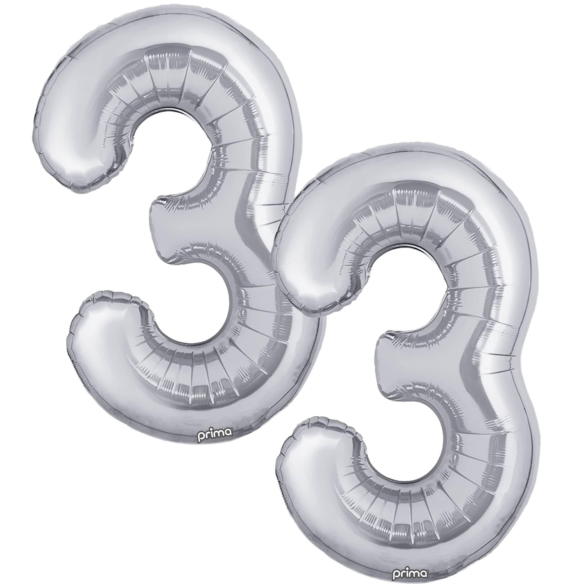 16in Air-Filled Number (0-9) Balloons. 2ct. Assorted Colors - Image 15