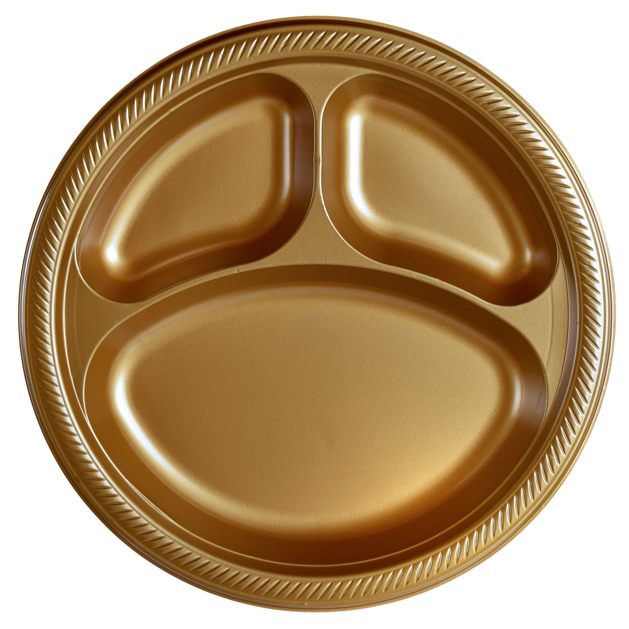 Plastic Divided Dinner Plates. 10.25in. Assorted Colors. Multiple Counts - Image 11