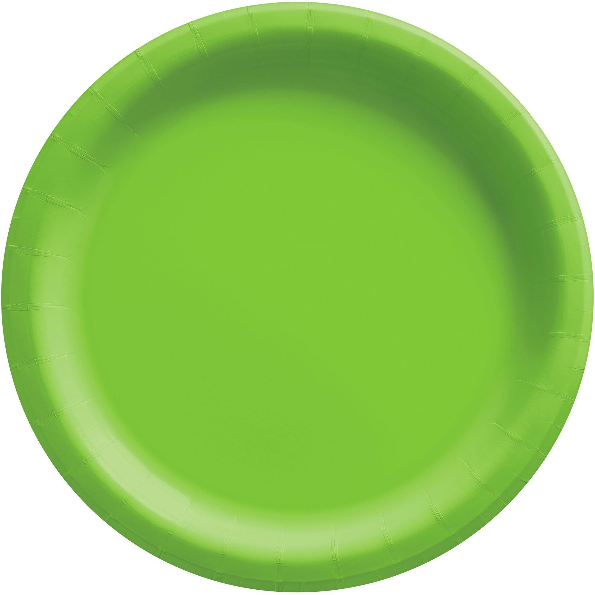 Extra Sturdy Paper Dinner Plates. 10in. Assorted Colors. Multiple Counts