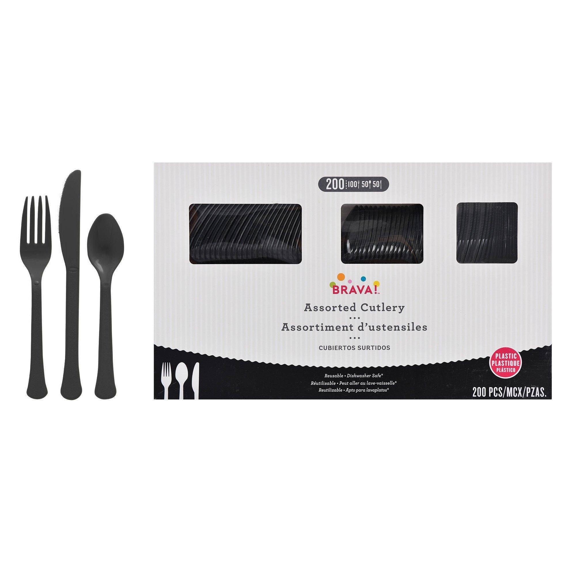 Plastic Cutlery Set. Assorted Colors. Multiple Guest Counts - Image 3
