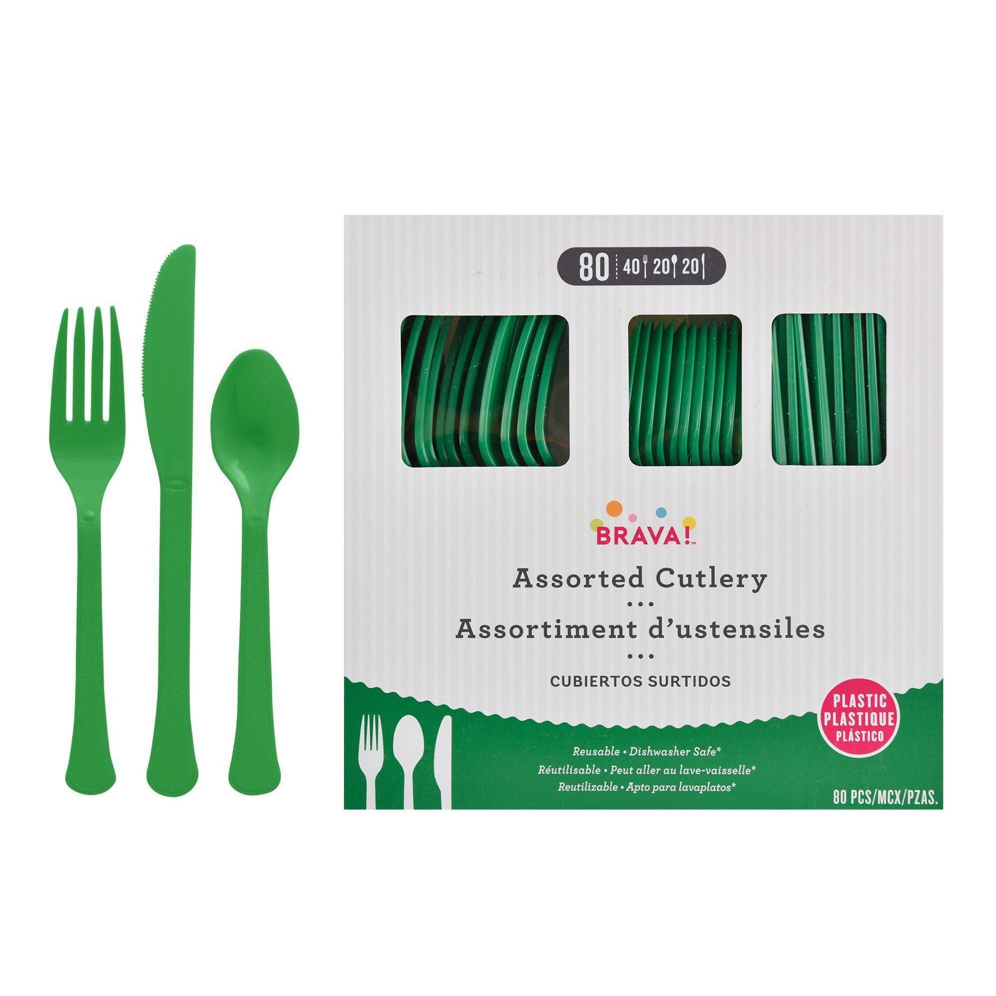 Plastic Cutlery Set. Assorted Colors. Multiple Guest Counts - Image 6