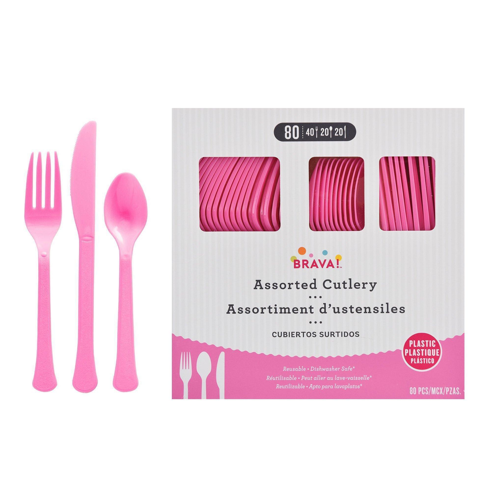 Plastic Cutlery Set. Assorted Colors. Multiple Guest Counts - Image 10