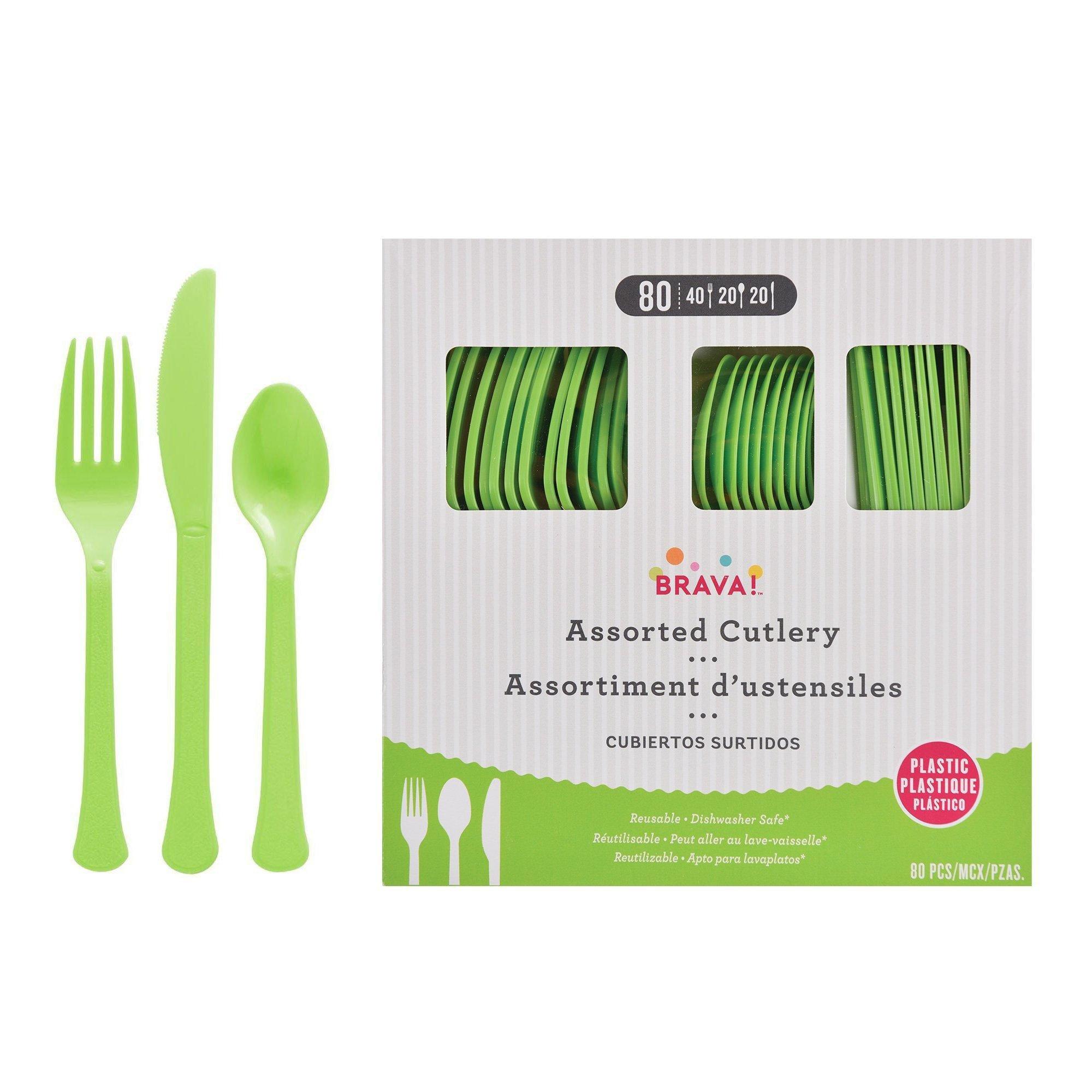 Plastic Cutlery Set. Assorted Colors. Multiple Guest Counts - Image 12