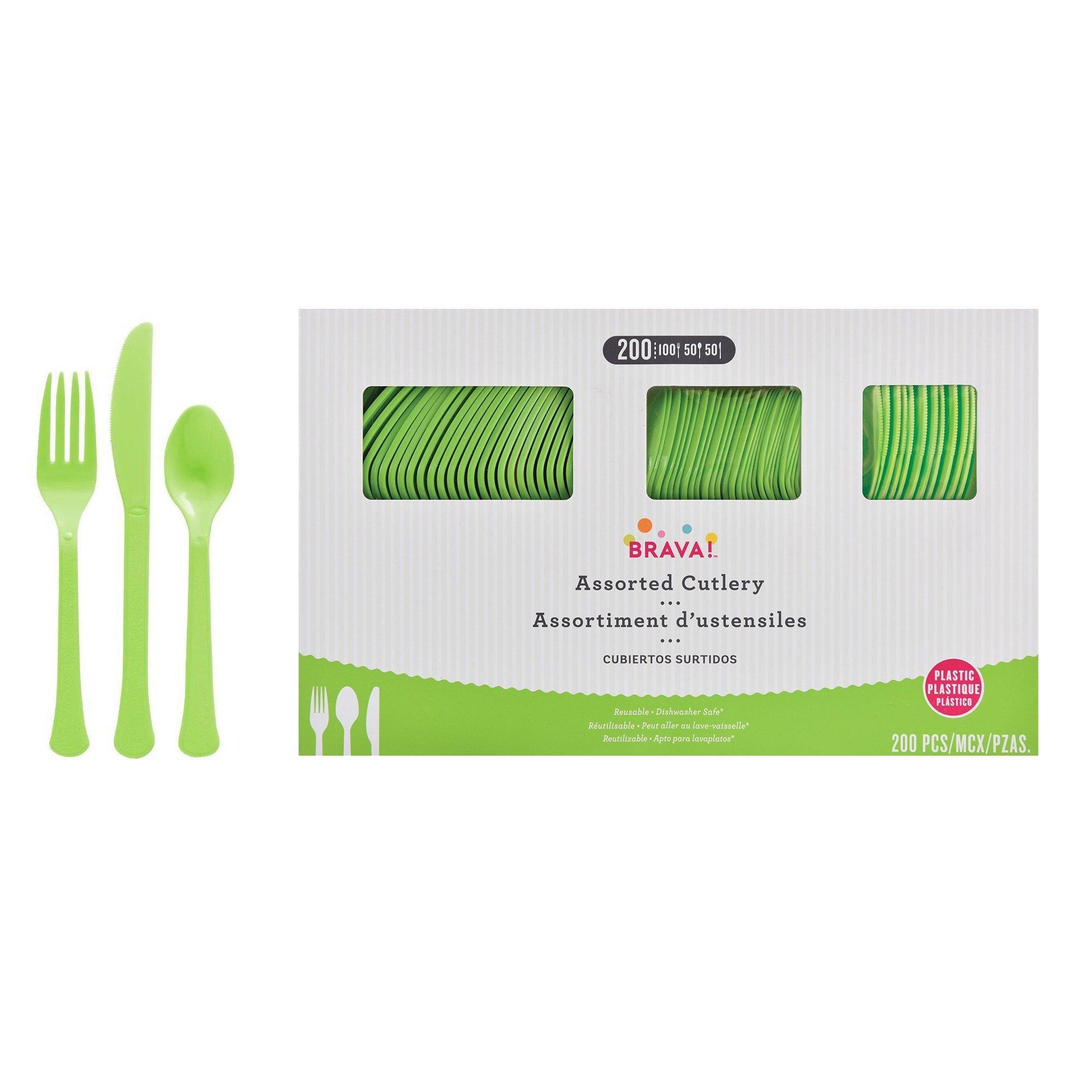Plastic Cutlery Set. Assorted Colors. Multiple Guest Counts - Image 13