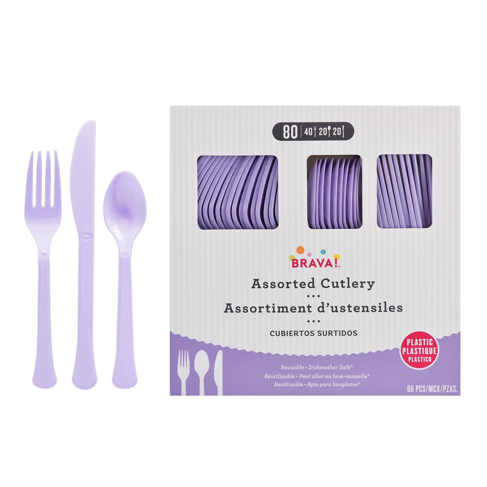 Plastic Cutlery Set. Assorted Colors. Multiple Guest Counts - Image 14