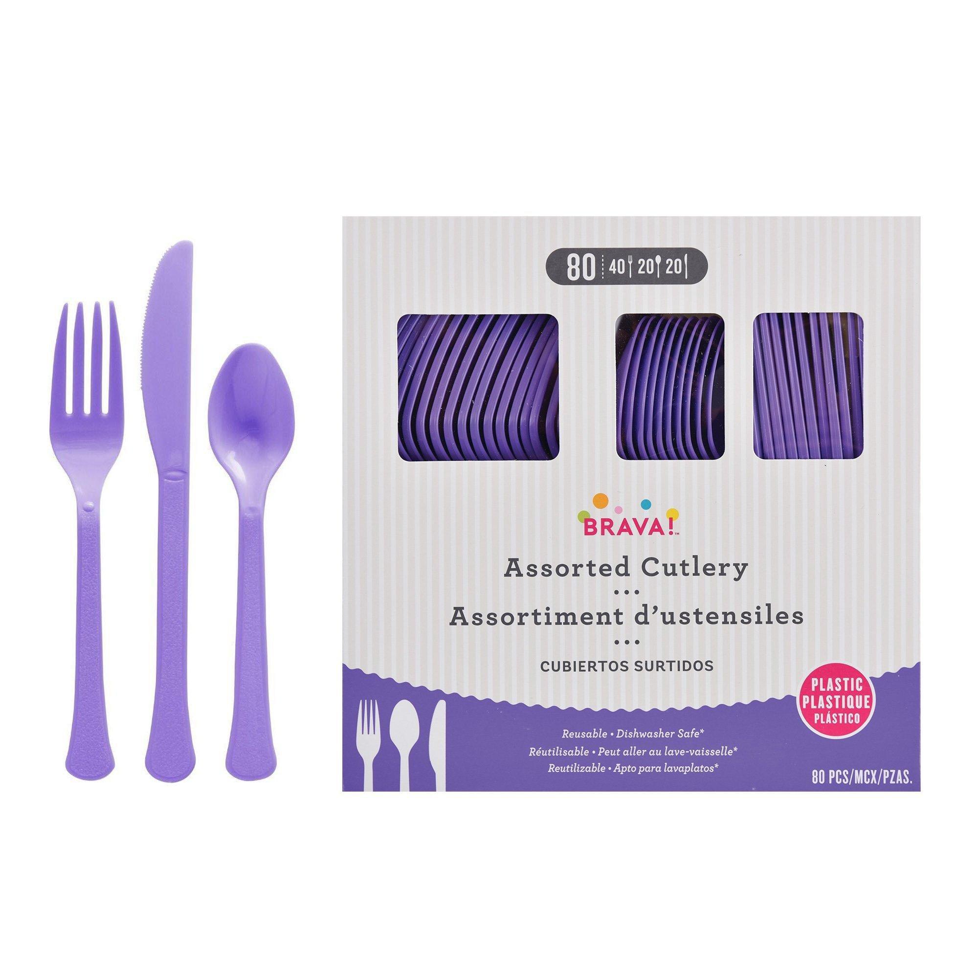 Plastic Cutlery Set. Assorted Colors. Multiple Guest Counts - Image 22