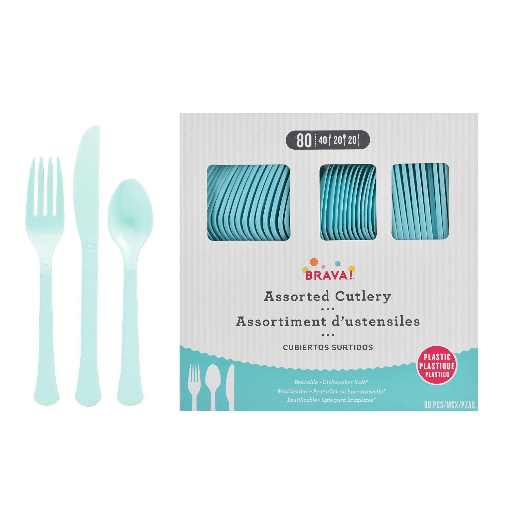 Plastic Cutlery Set. Assorted Colors. Multiple Guest Counts - Image 26