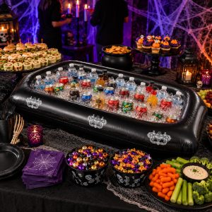 Halloween Inflatable Coffin Buffet Cooler. 52in